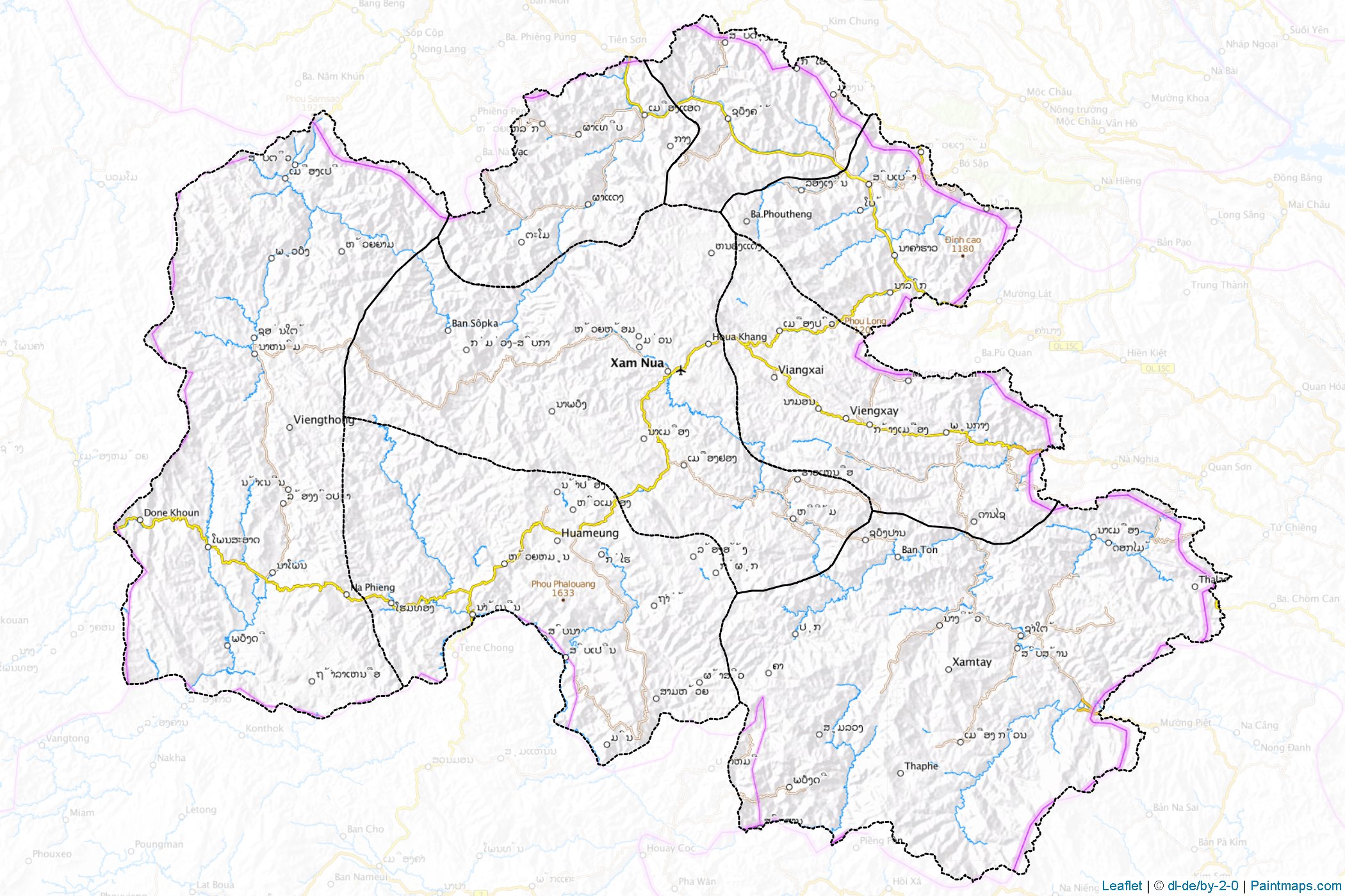 Muestras de recorte de mapas Houaphan (Laos)-1