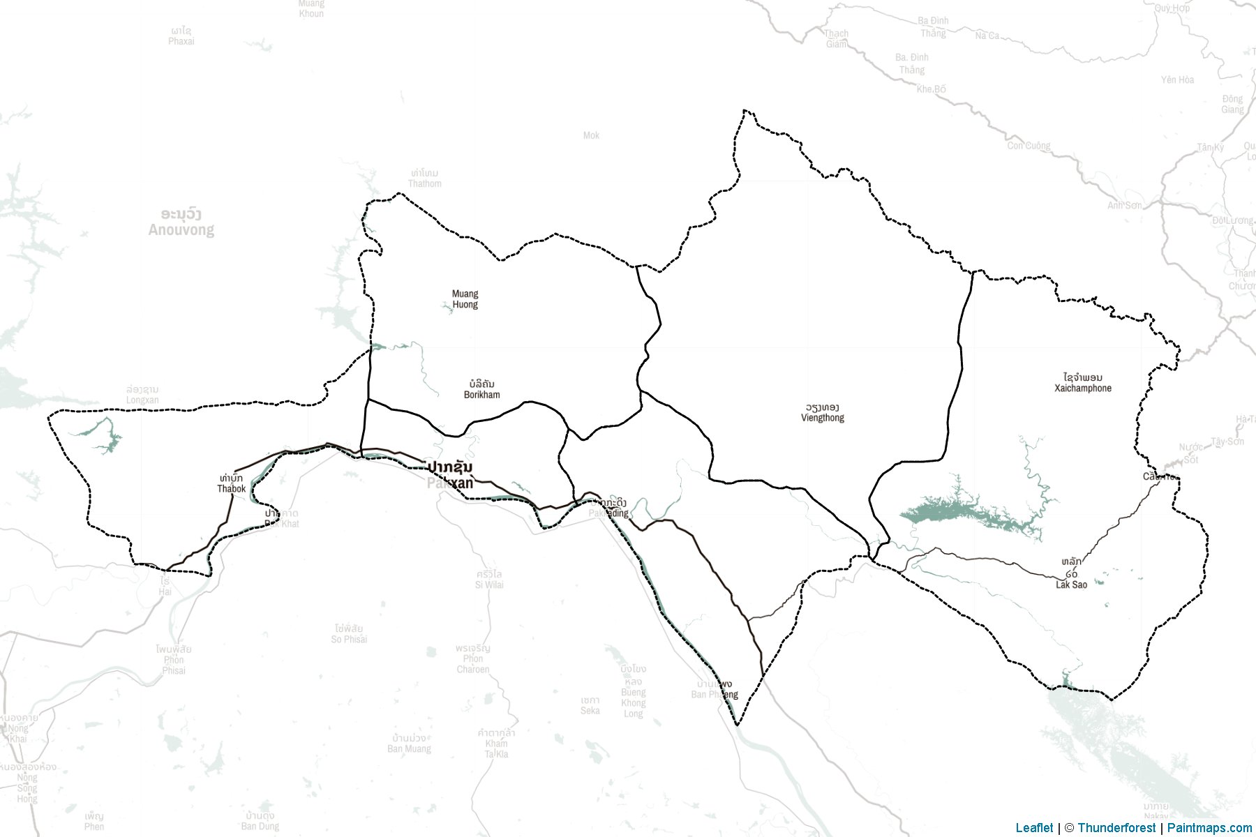 Muestras de recorte de mapas Borikhamxai (Laos)-2