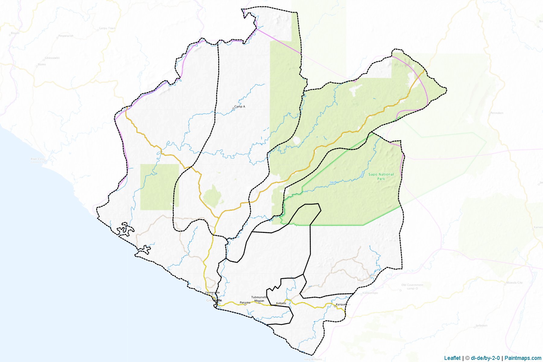 Muestras de recorte de mapas Sinoe (Liberia)-1