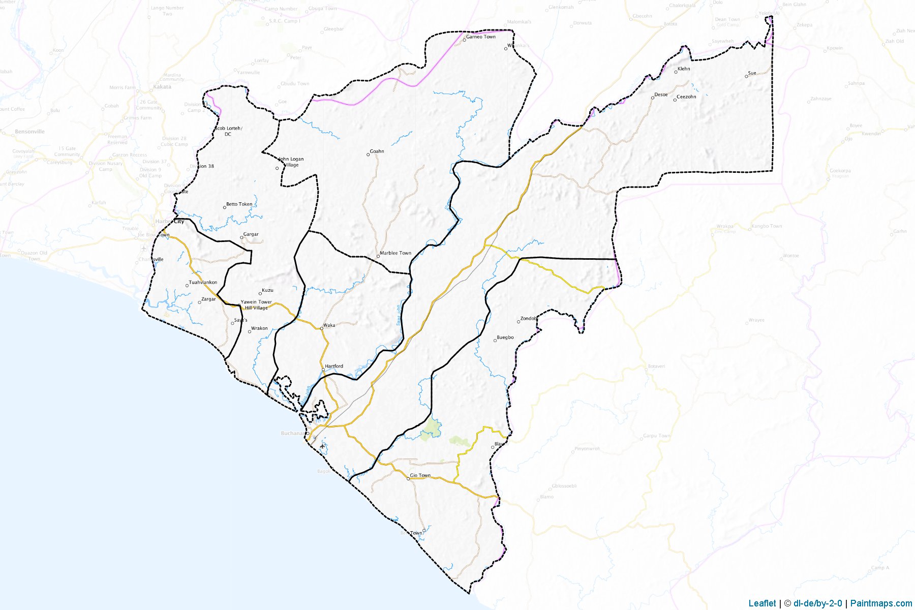 Muestras de recorte de mapas Grand Bassa (Liberia)-1