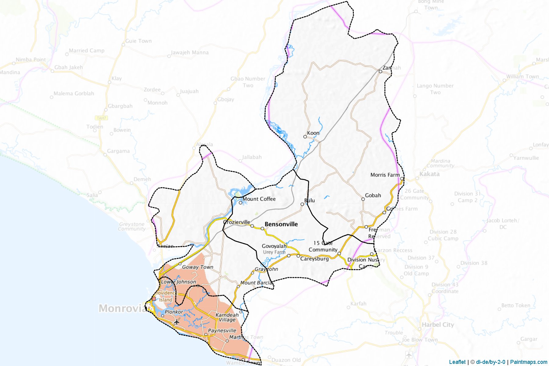 Muestras de recorte de mapas Montserrado (Liberia)-1