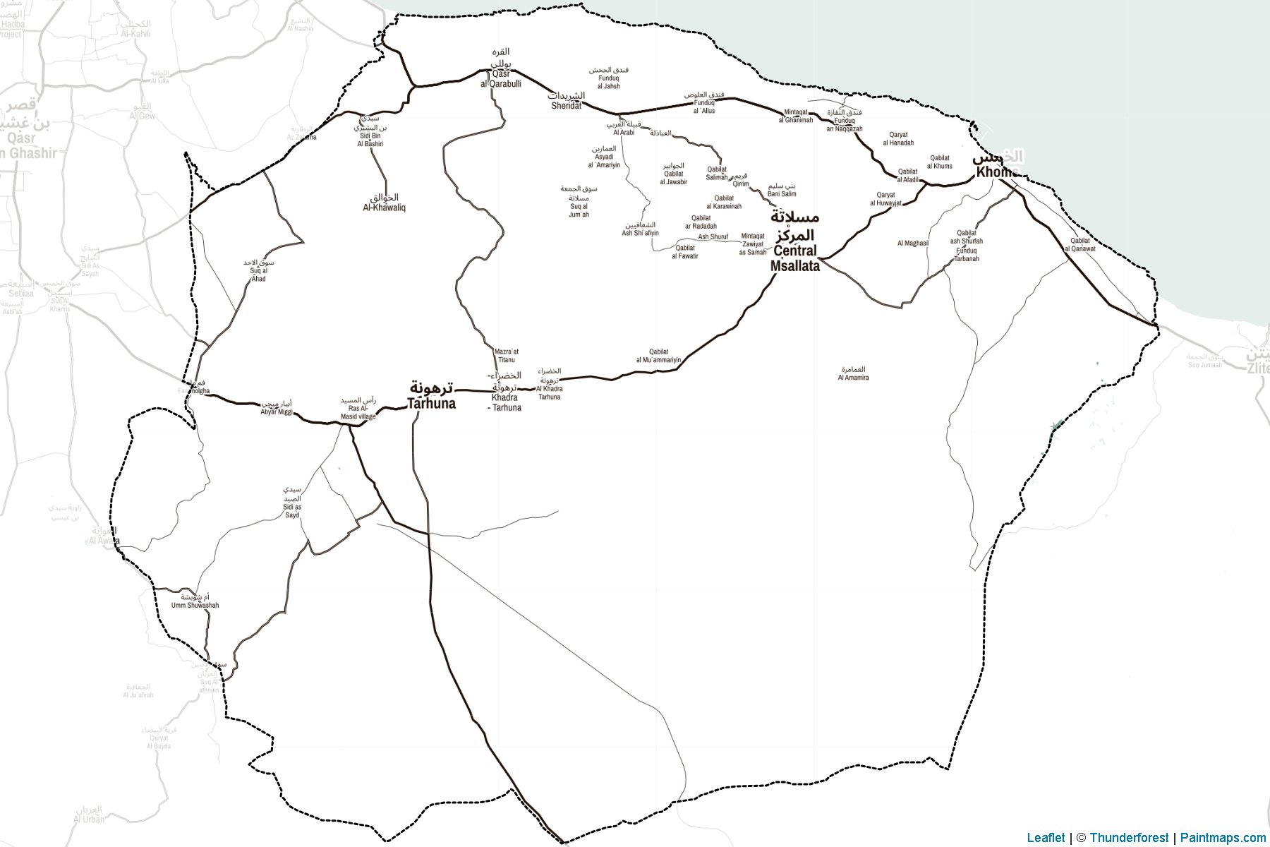 Al Khums (Libya) Map Cropping Samples-2