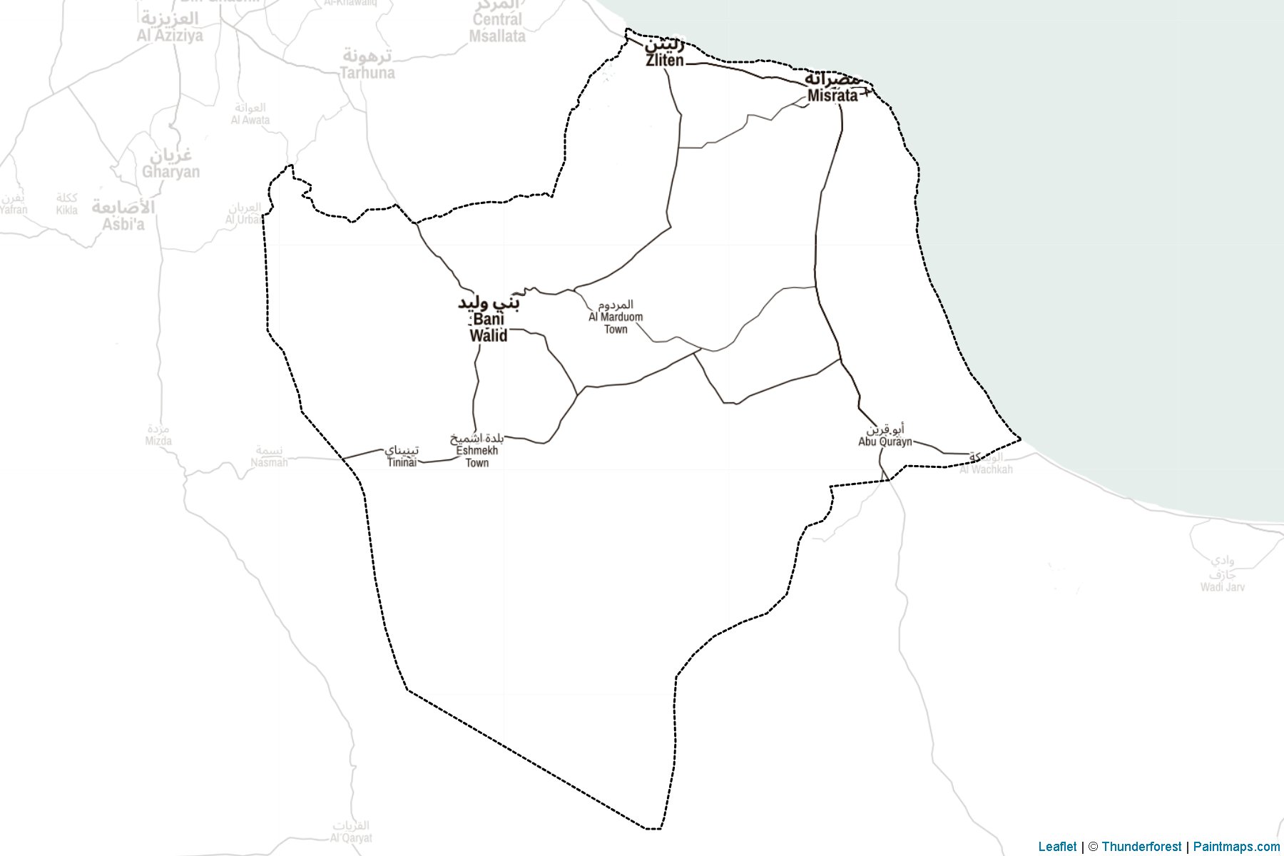 Misrata District (Libya) Haritası Örnekleri-2