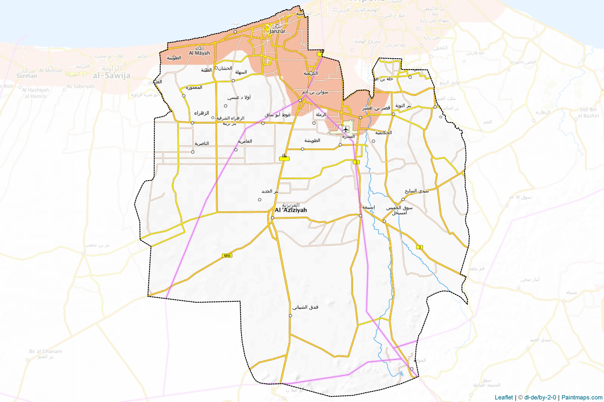 Al Jifarah (Libya) Map Cropping Samples-1