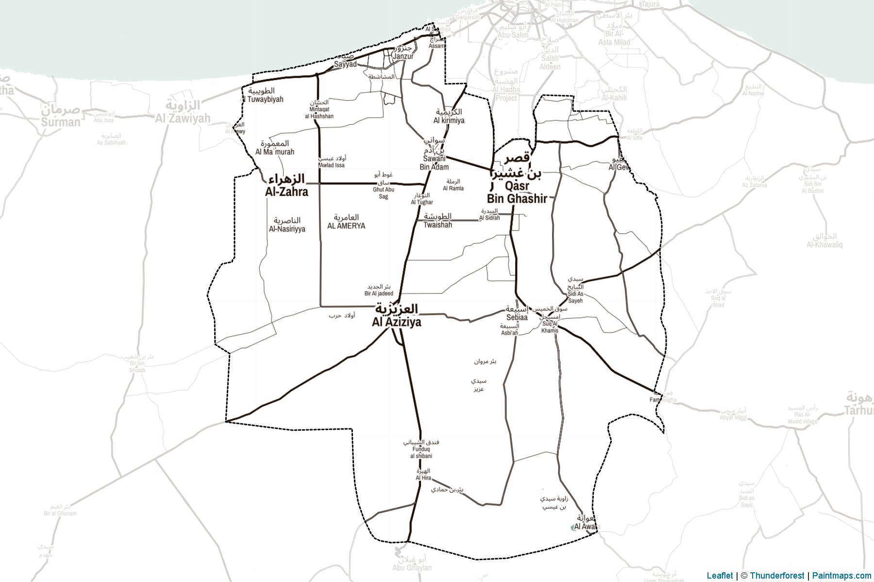 Al Jifarah (Libya) Map Cropping Samples-2