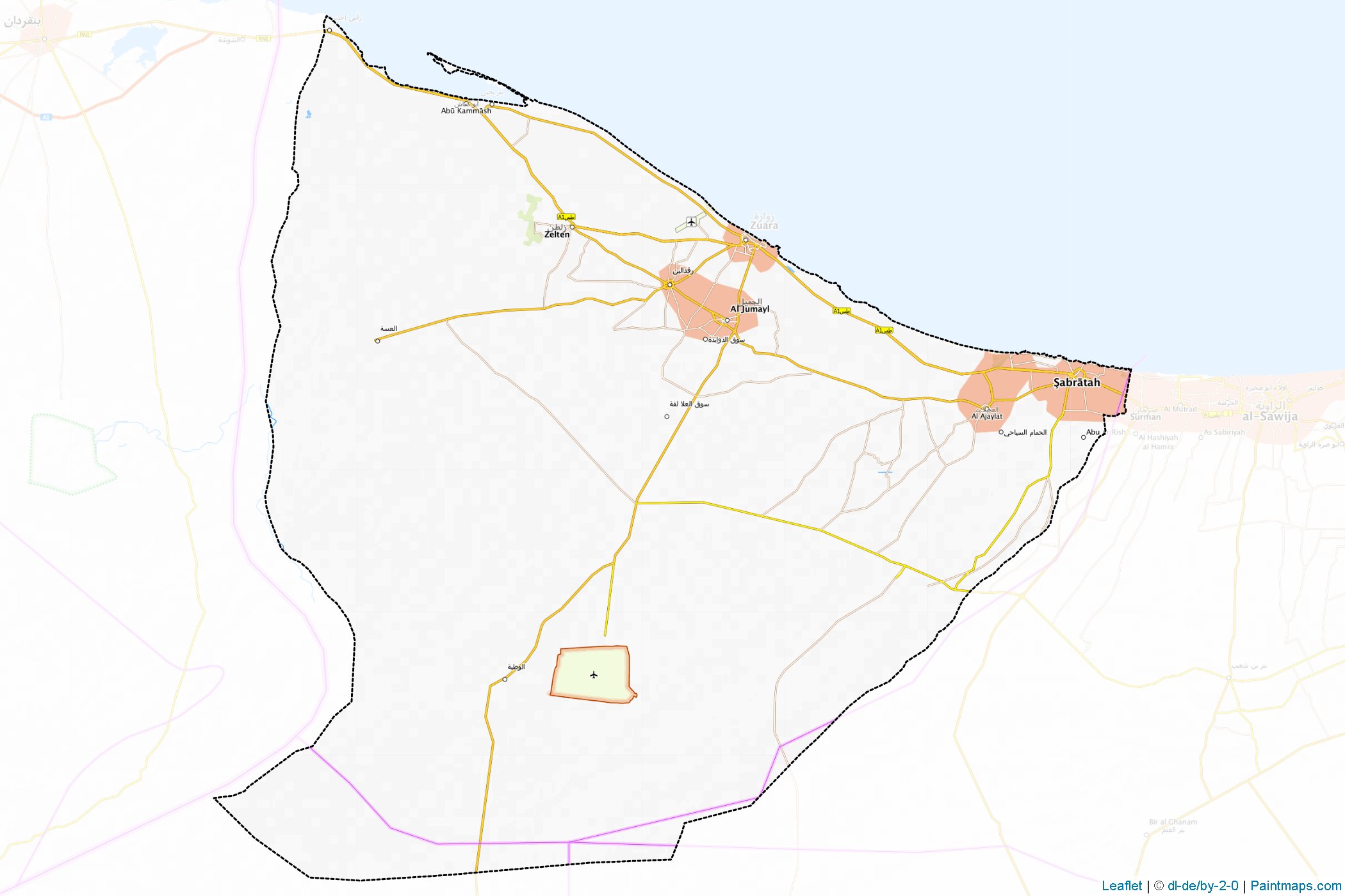 An Nuqat al Khams (Libya) Map Cropping Samples-1