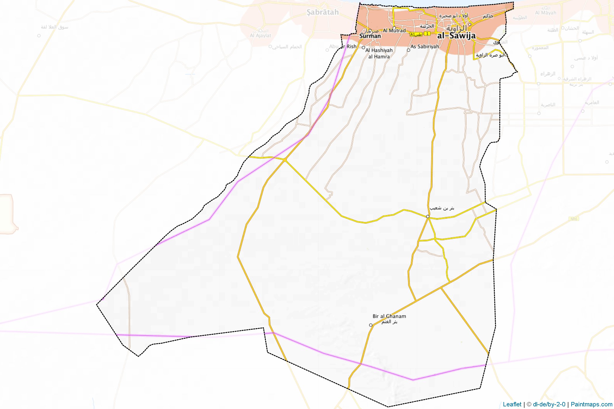 Zawaiya District (Libya) Haritası Örnekleri-1