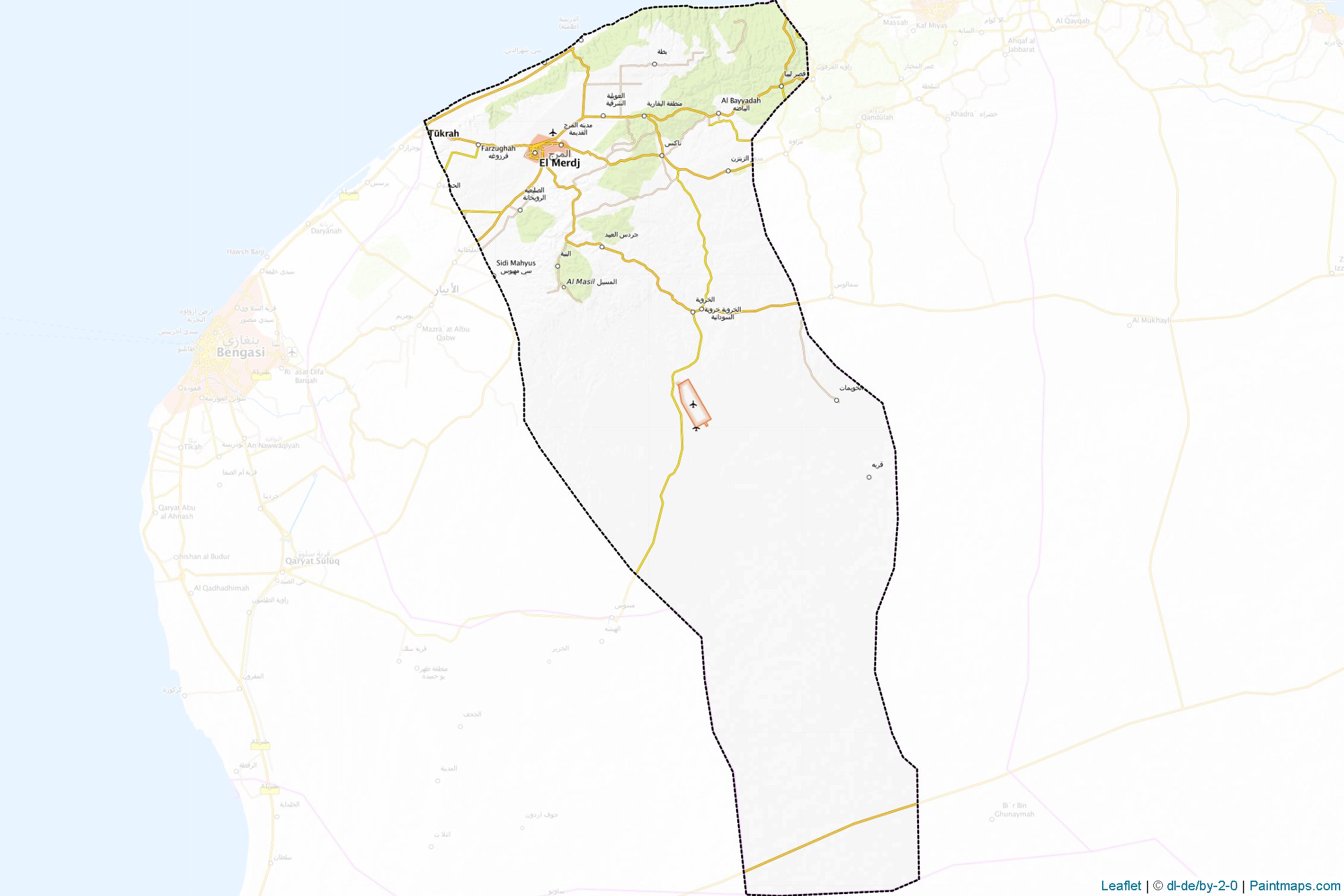 Al Marj (Libya) Map Cropping Samples-1