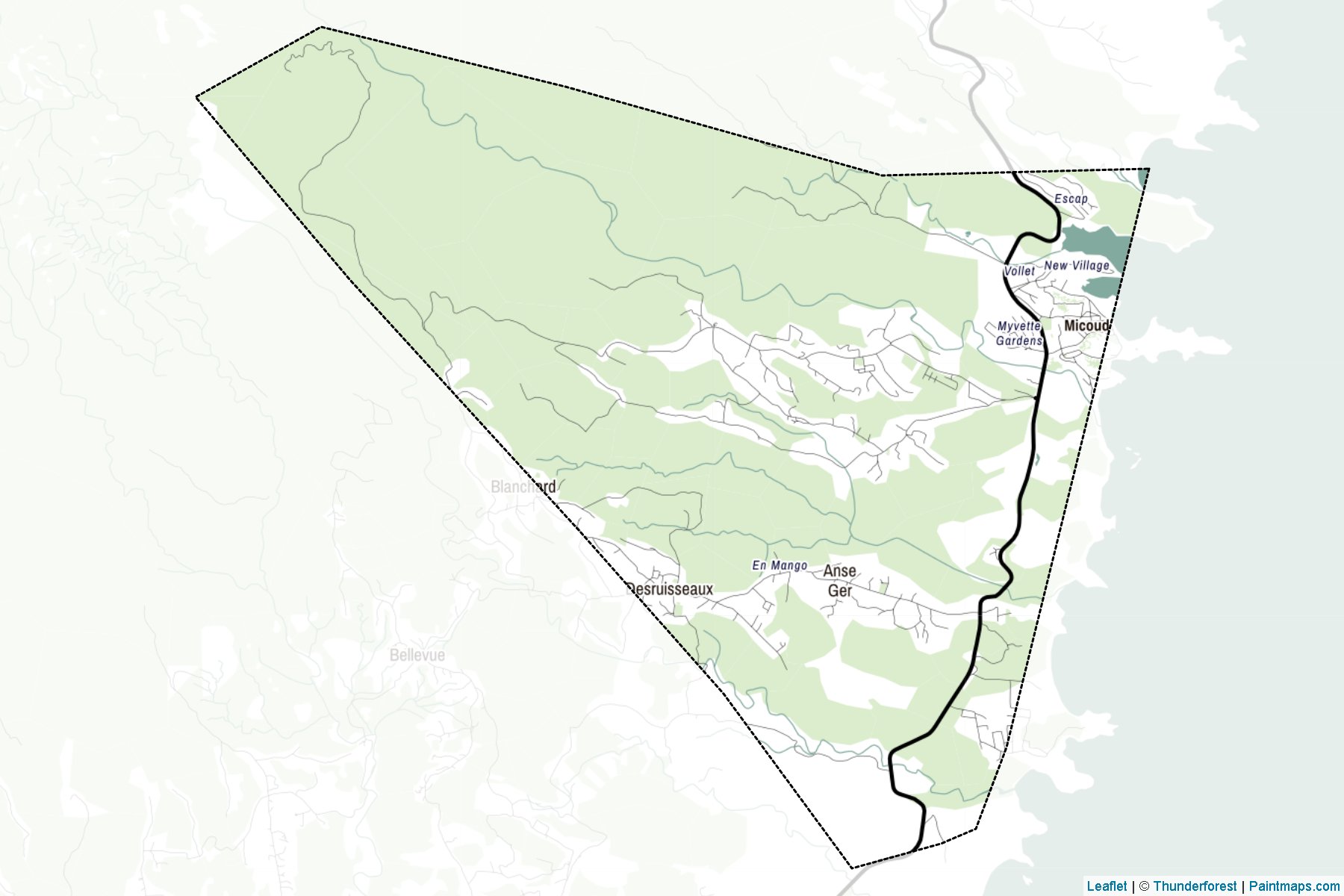 Micoud (St. Lucia) Map Cropping Samples-2