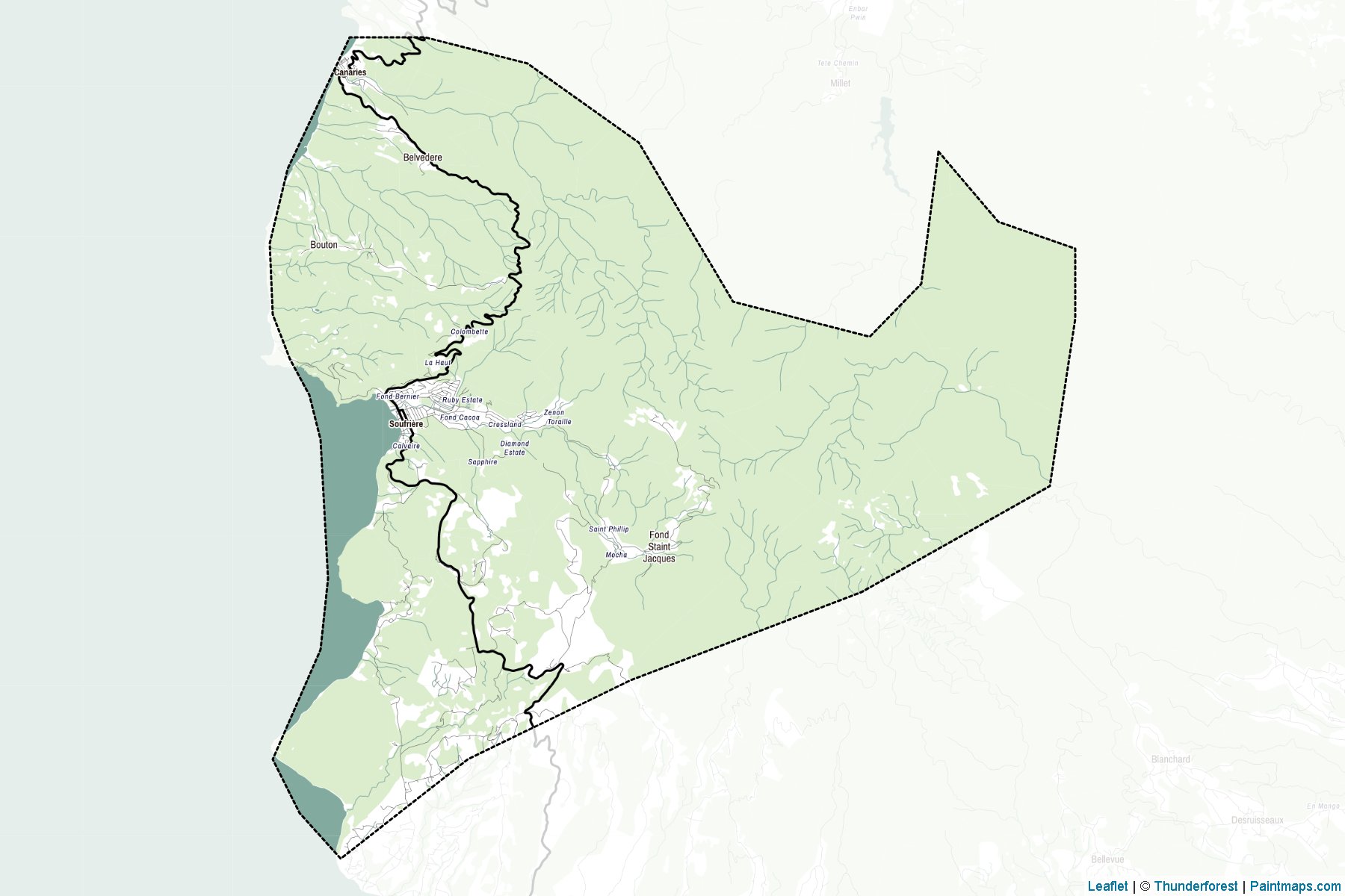 Muestras de recorte de mapas Soufrière (Santa Lucía)-2