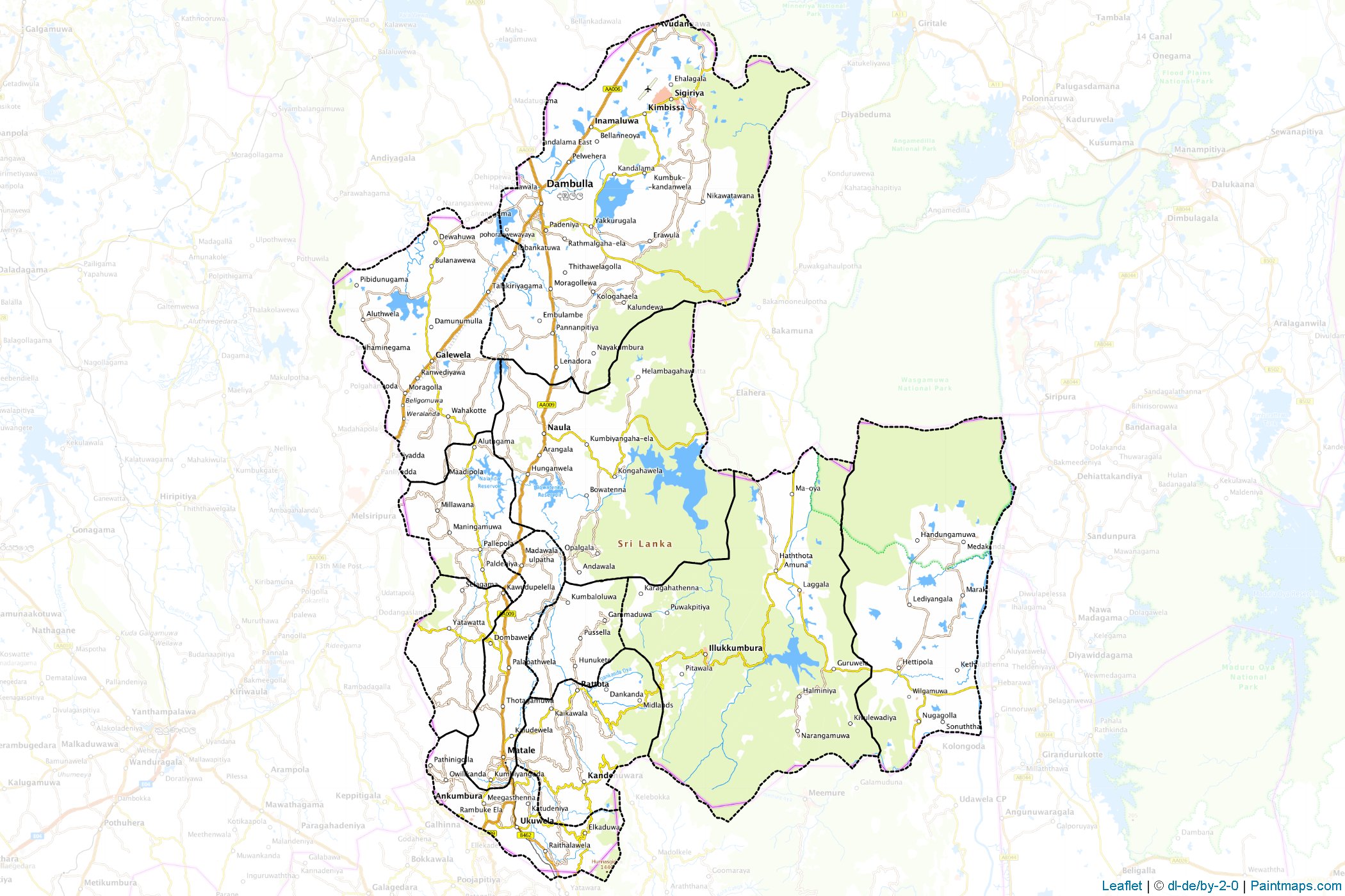 Matale (Sri Lanka) Map Cropping Samples-1