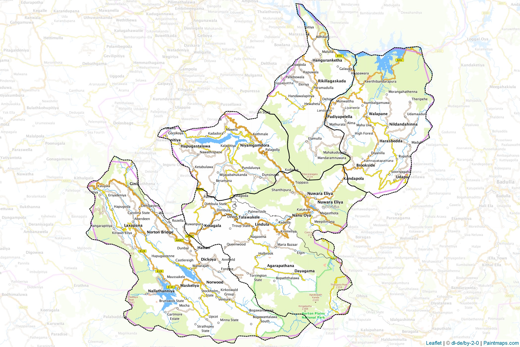 Nuwara Eliya (Sri Lanka) Map Cropping Samples-1