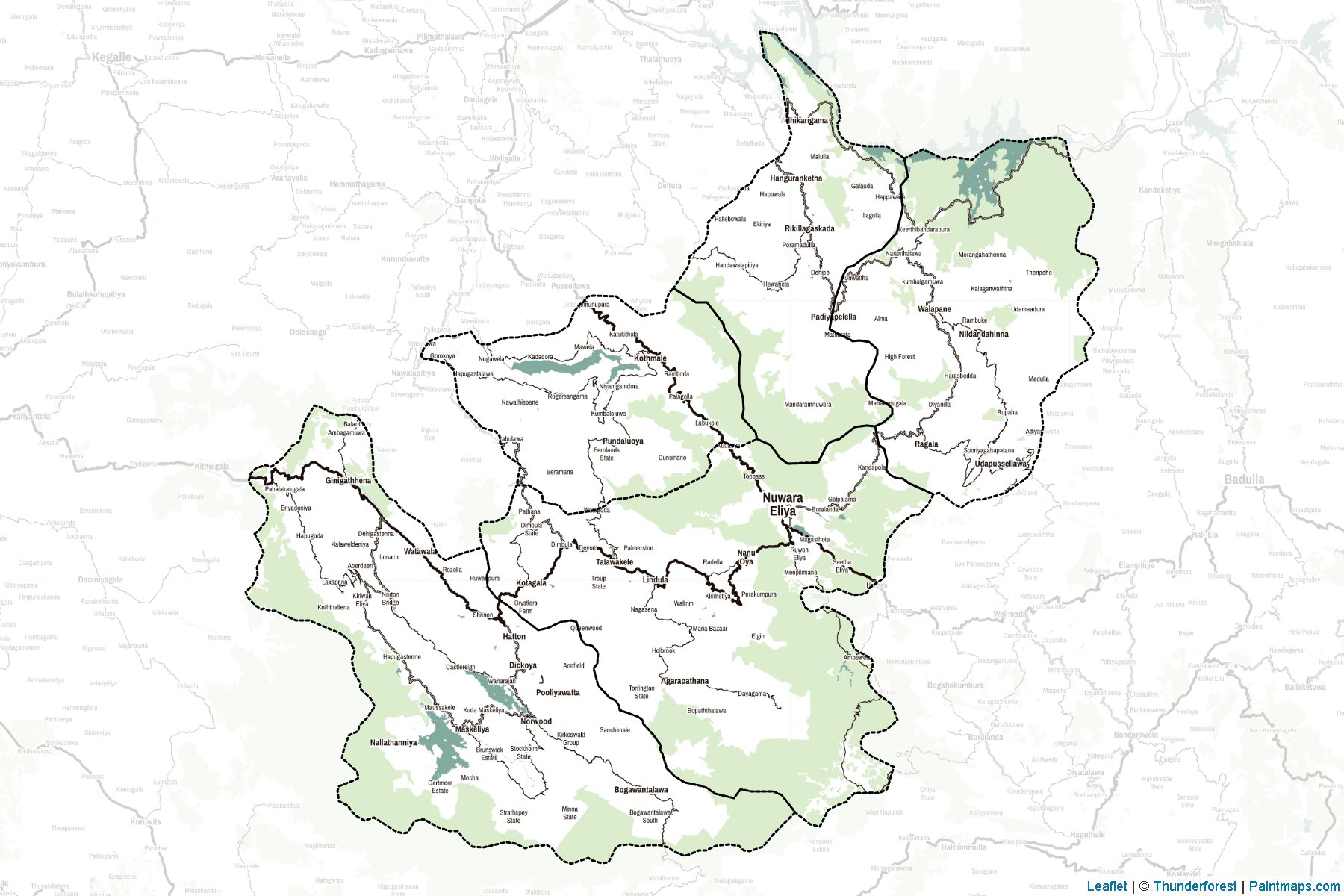 Nuwara Eliya (Sri Lanka) Map Cropping Samples-2