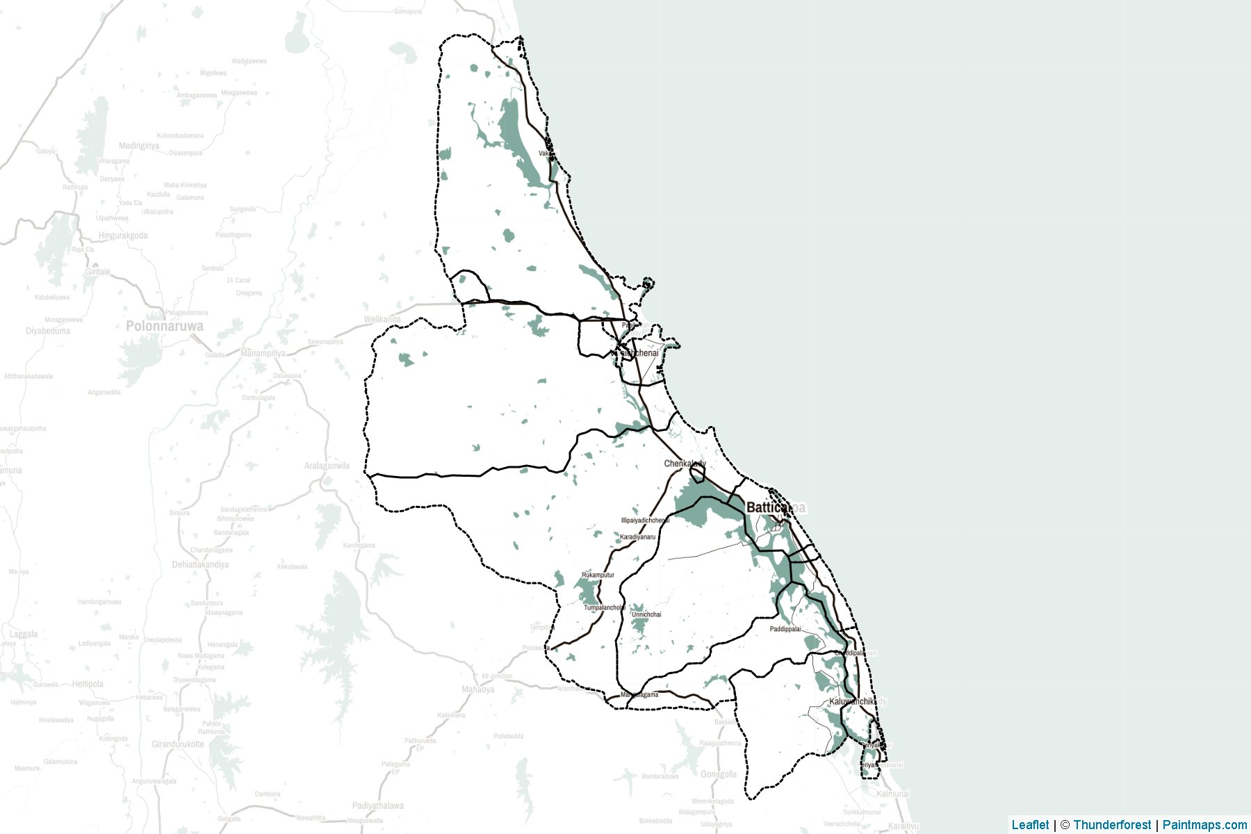 Batticaloa (Sri Lanka) Map Cropping Samples-2