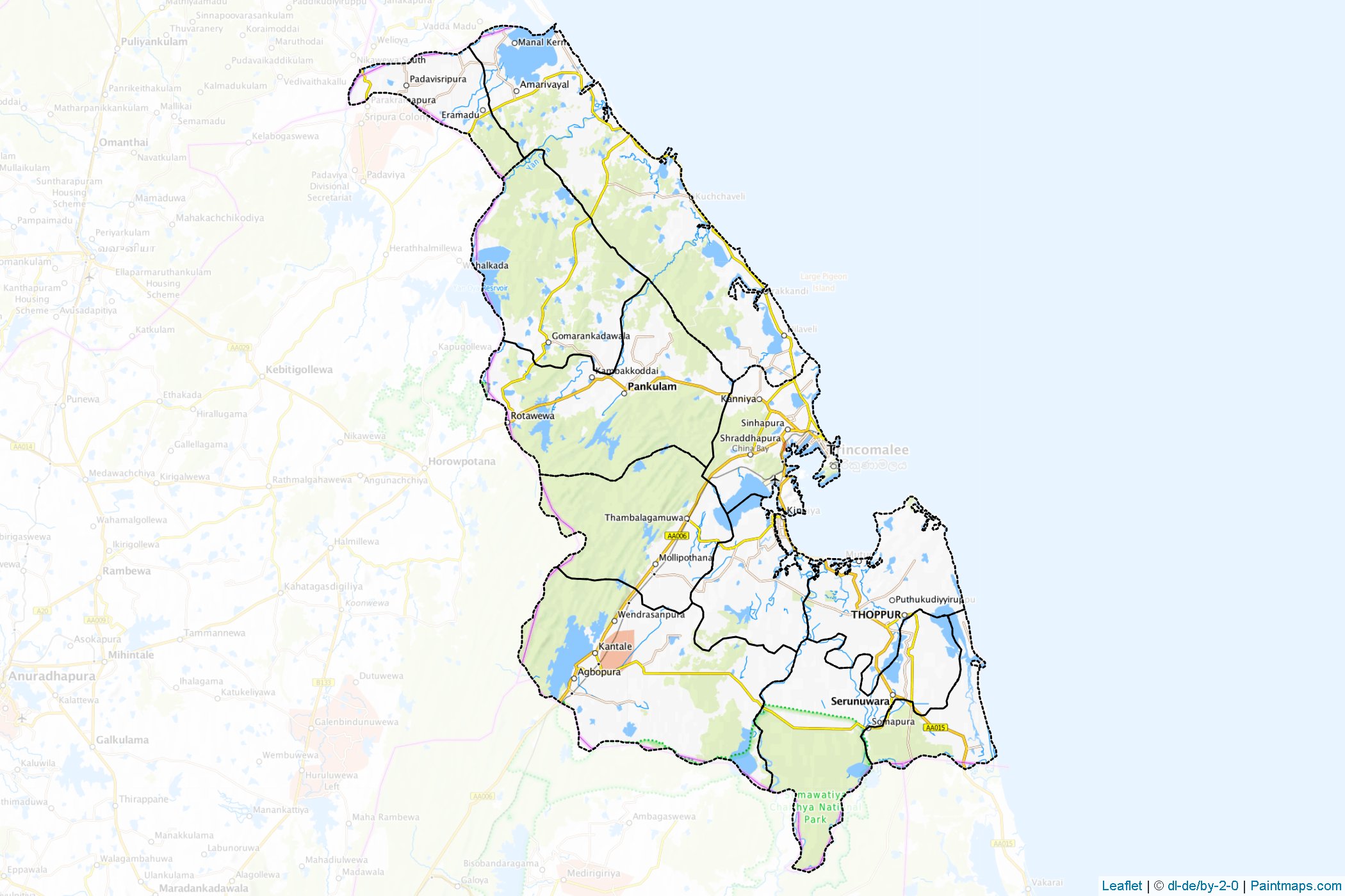 Trincomalee (Sri Lanka) Map Cropping Samples-1