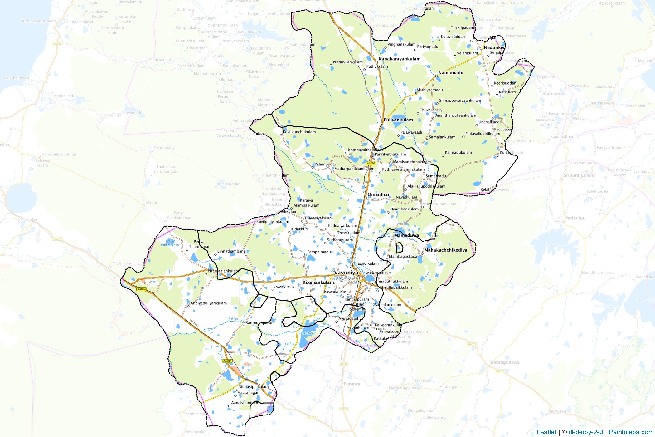 Vavuniya (Sri Lanka) Map Cropping Samples-1