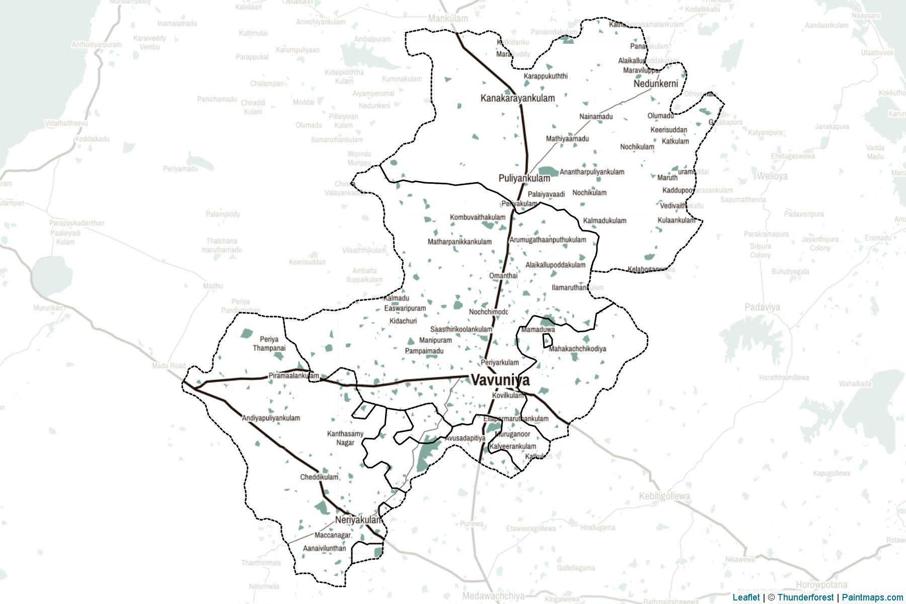 Vavuniya (Sri Lanka) Map Cropping Samples-2