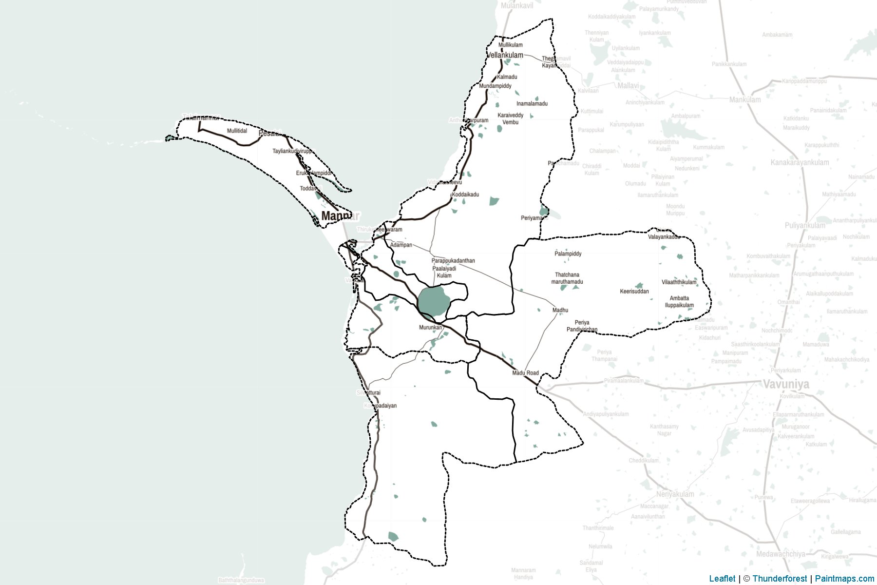 Mannar (Sri Lanka) Map Cropping Samples-2