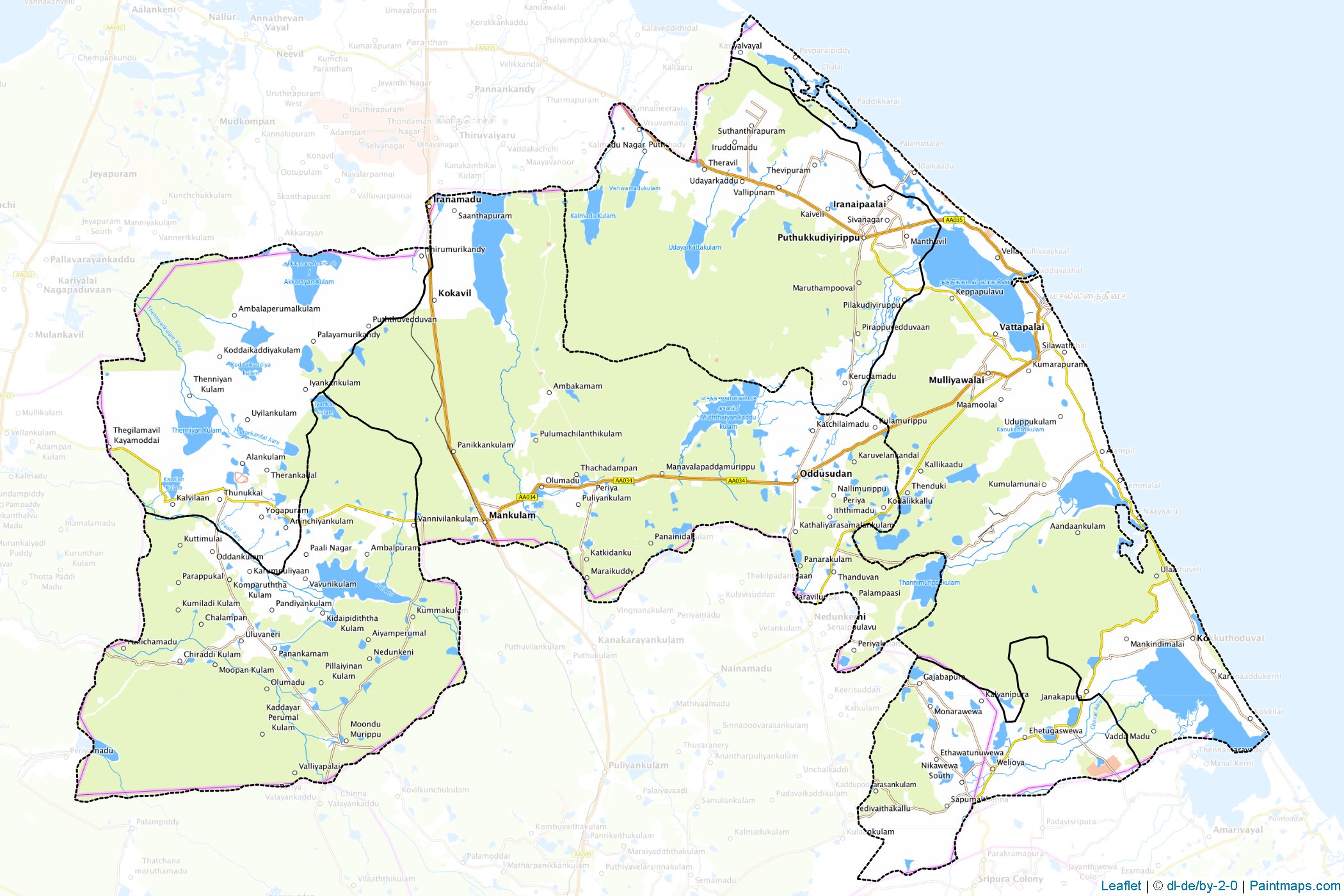 Muestras de recorte de mapas Mulativ (Sri Lanka)-1