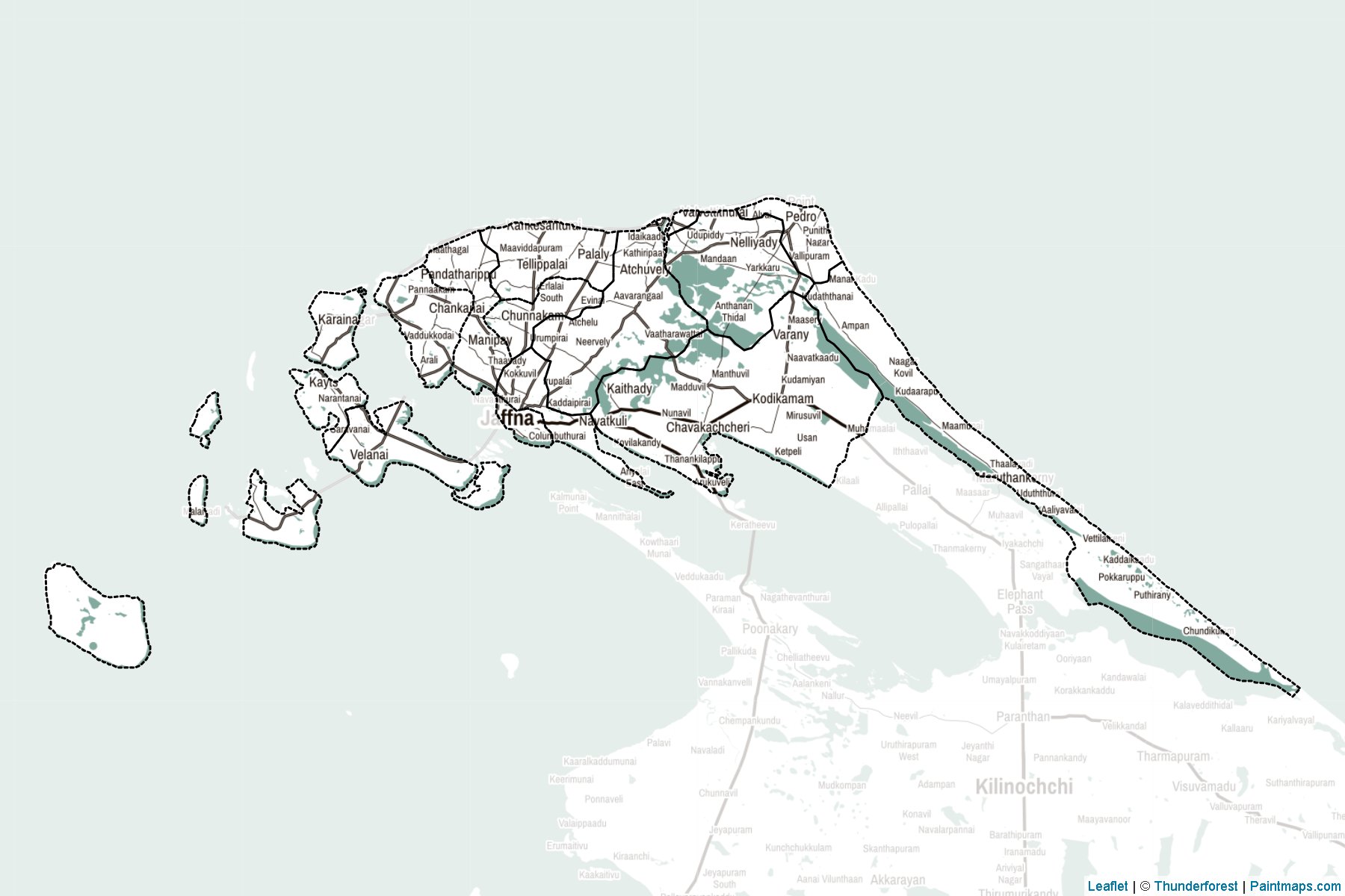 Jaffna (Sri Lanka) Map Cropping Samples-2