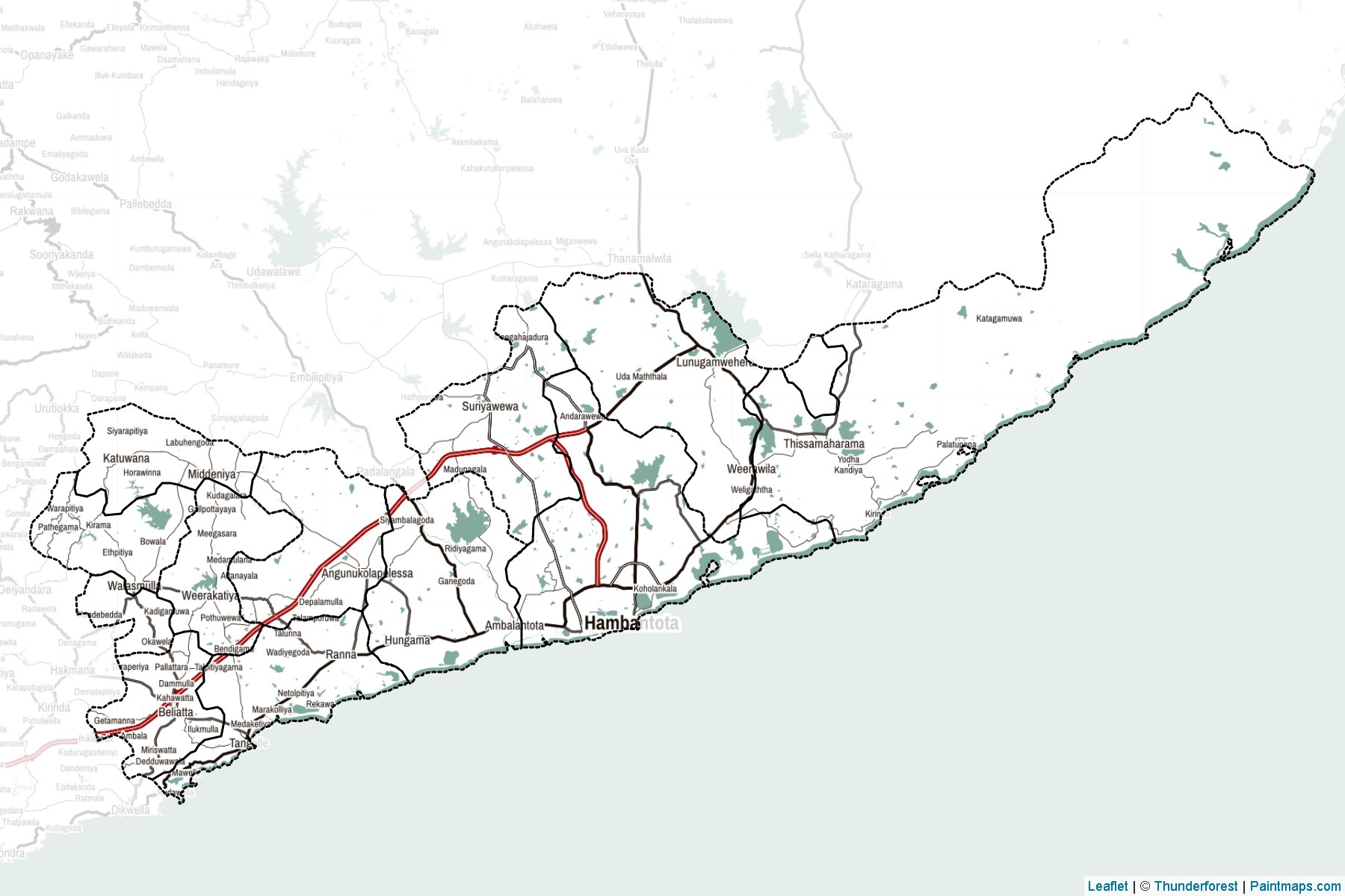 Hambantota (Sri Lanka) Map Cropping Samples-2