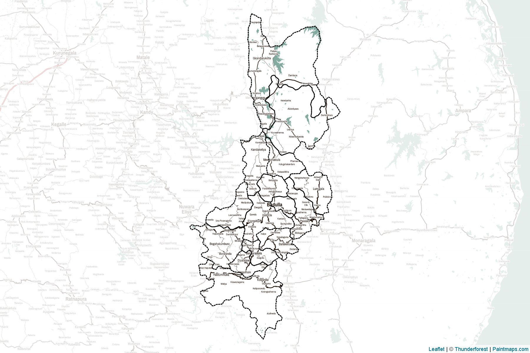 Badulla (Sri Lanka) Map Cropping Samples-2