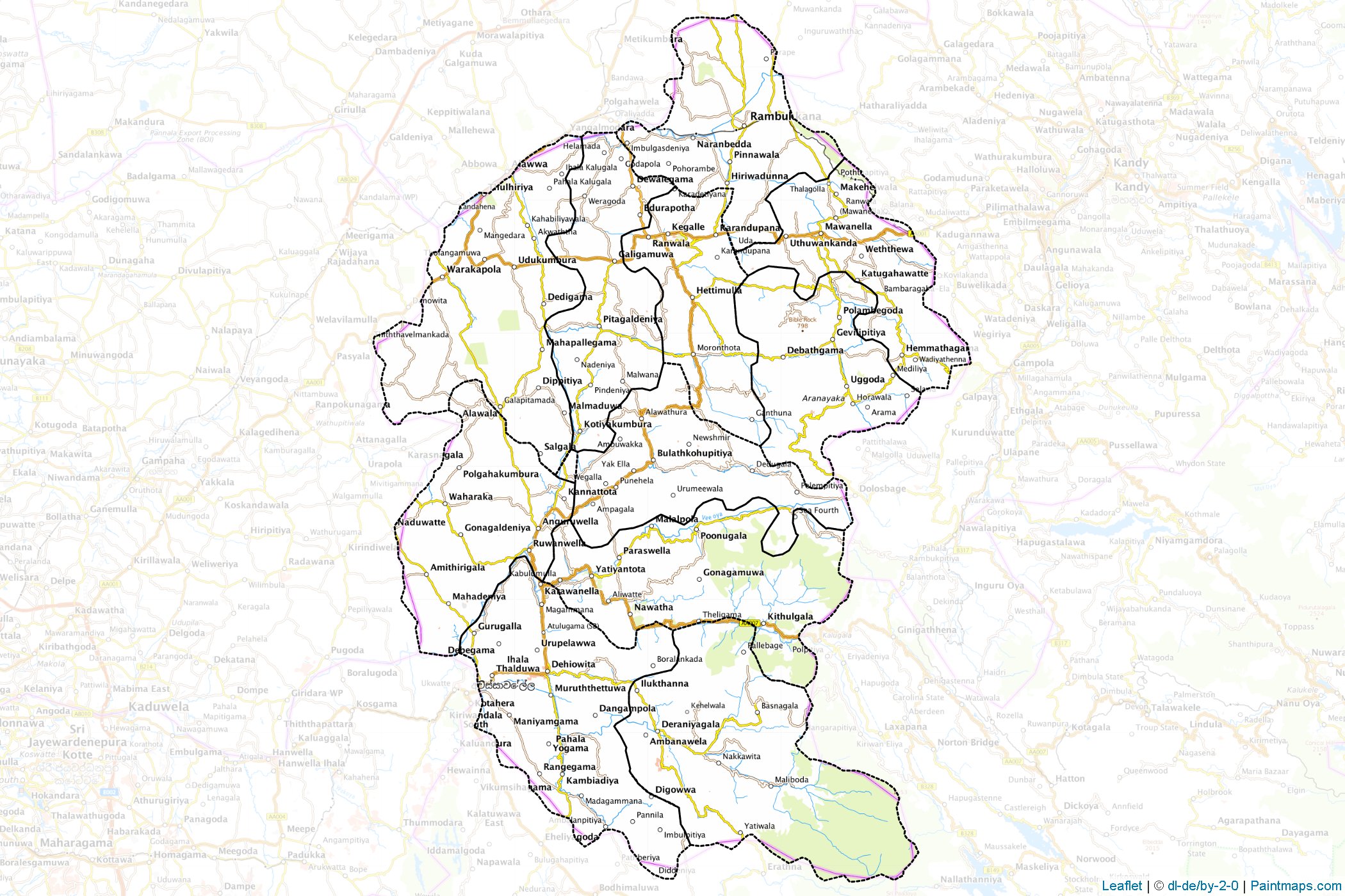 Kegalle (Sri Lanka) Map Cropping Samples-1