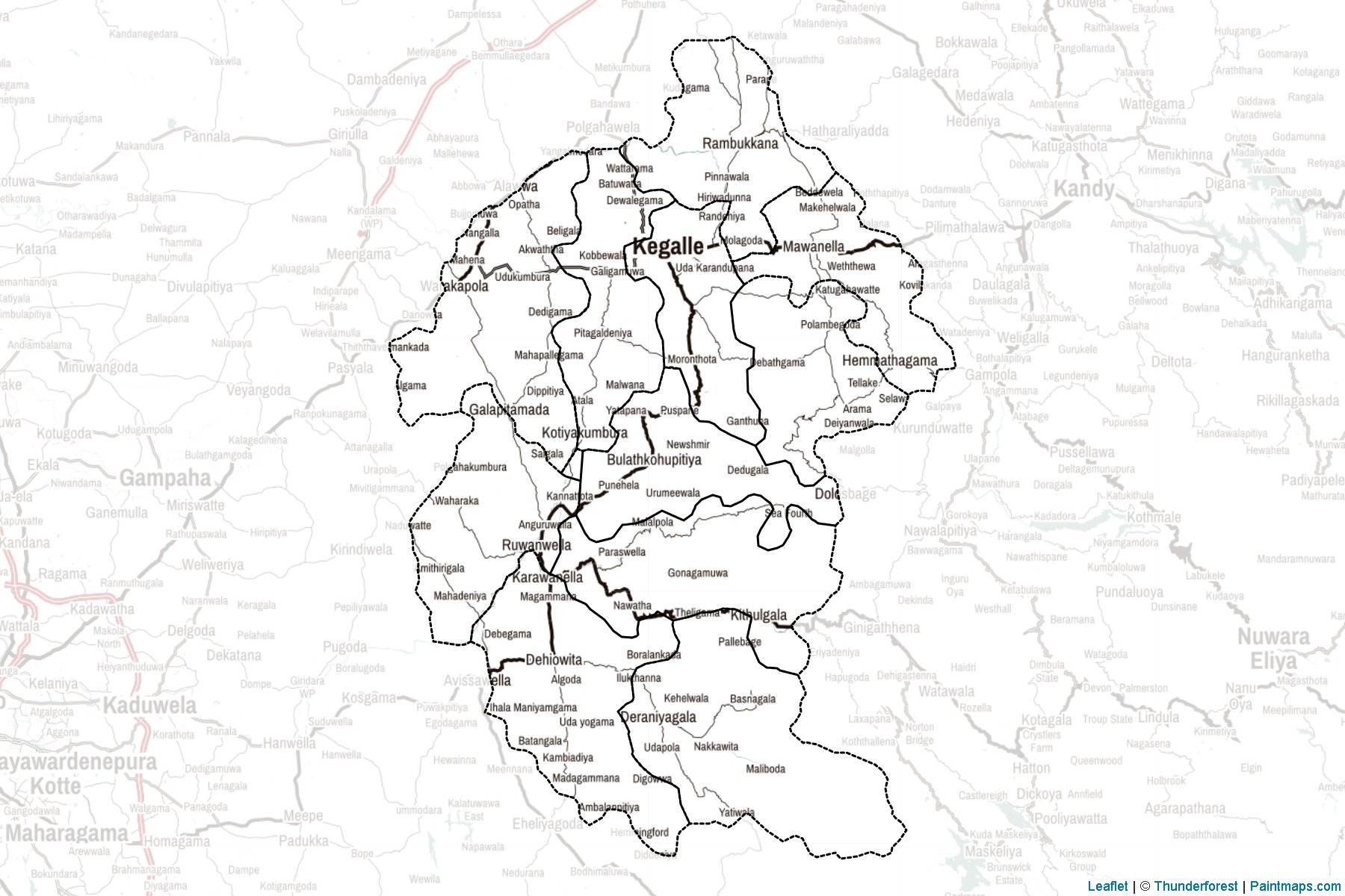 Kegalle (Sri Lanka) Map Cropping Samples-2