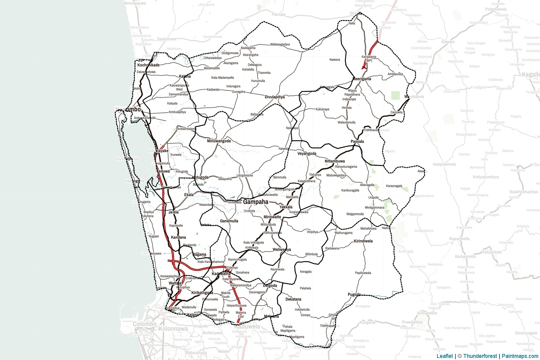 Gampaha (Sri Lanka) Map Cropping Samples-2