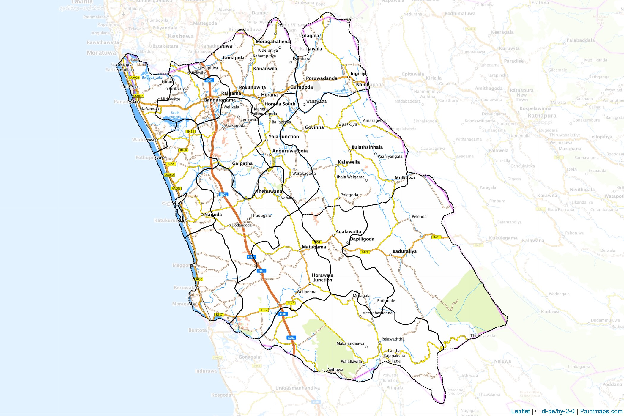 Kalutara (Sri Lanka) Map Cropping Samples-1