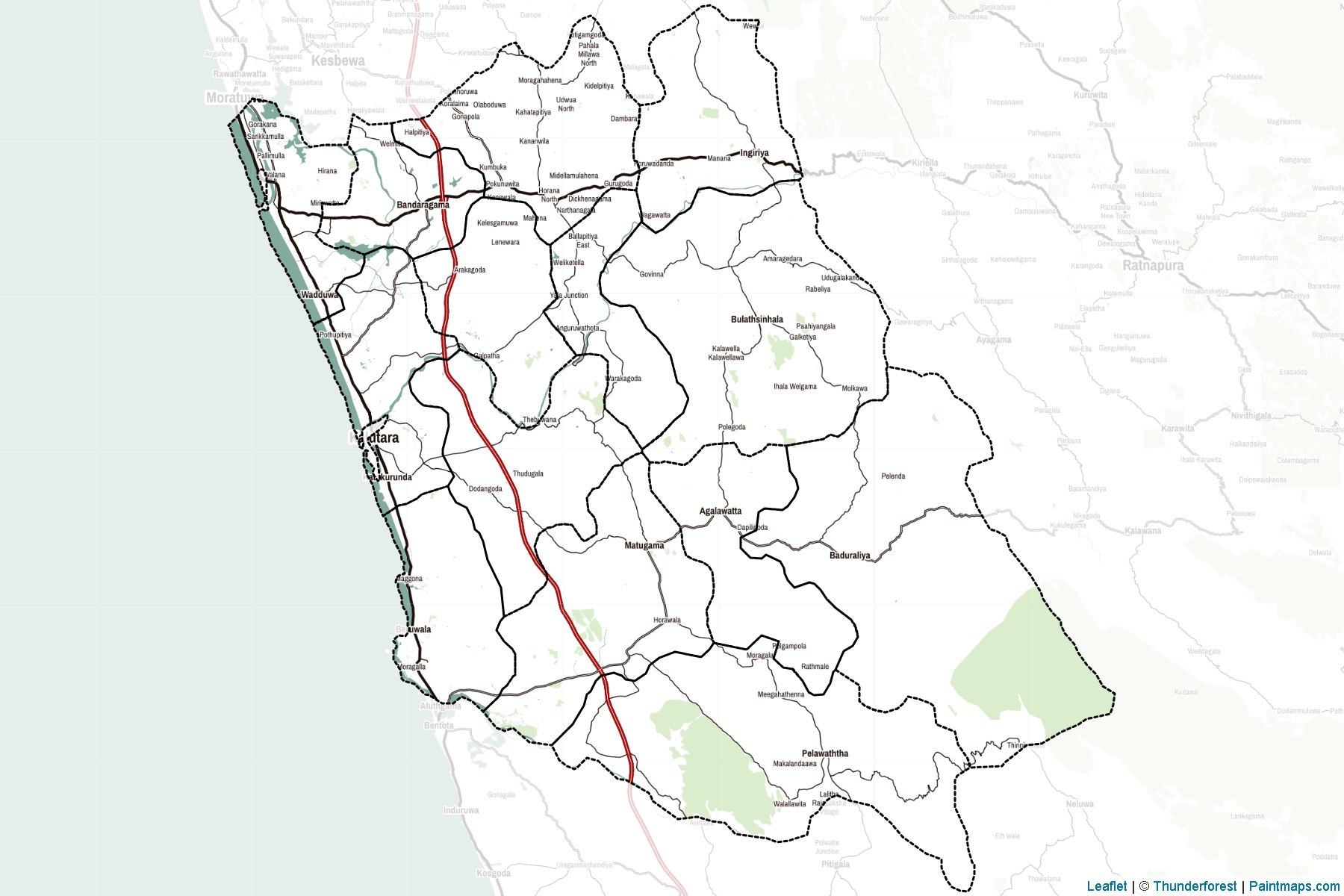 Kalutara (Sri Lanka) Map Cropping Samples-2