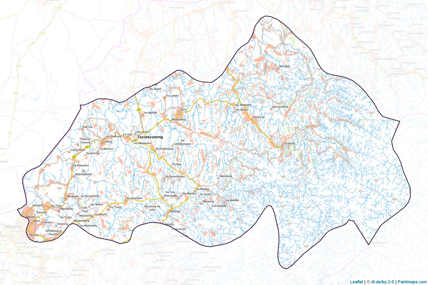 Muestras de recorte de mapas Berea (Lesoto)-1