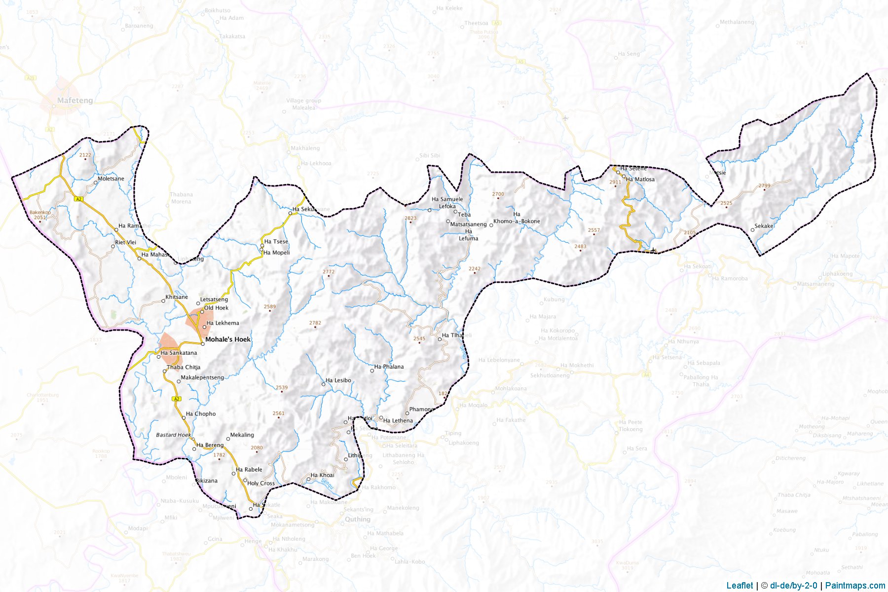 Mohale's Hoek (Lesotho) Map Cropping Samples-1