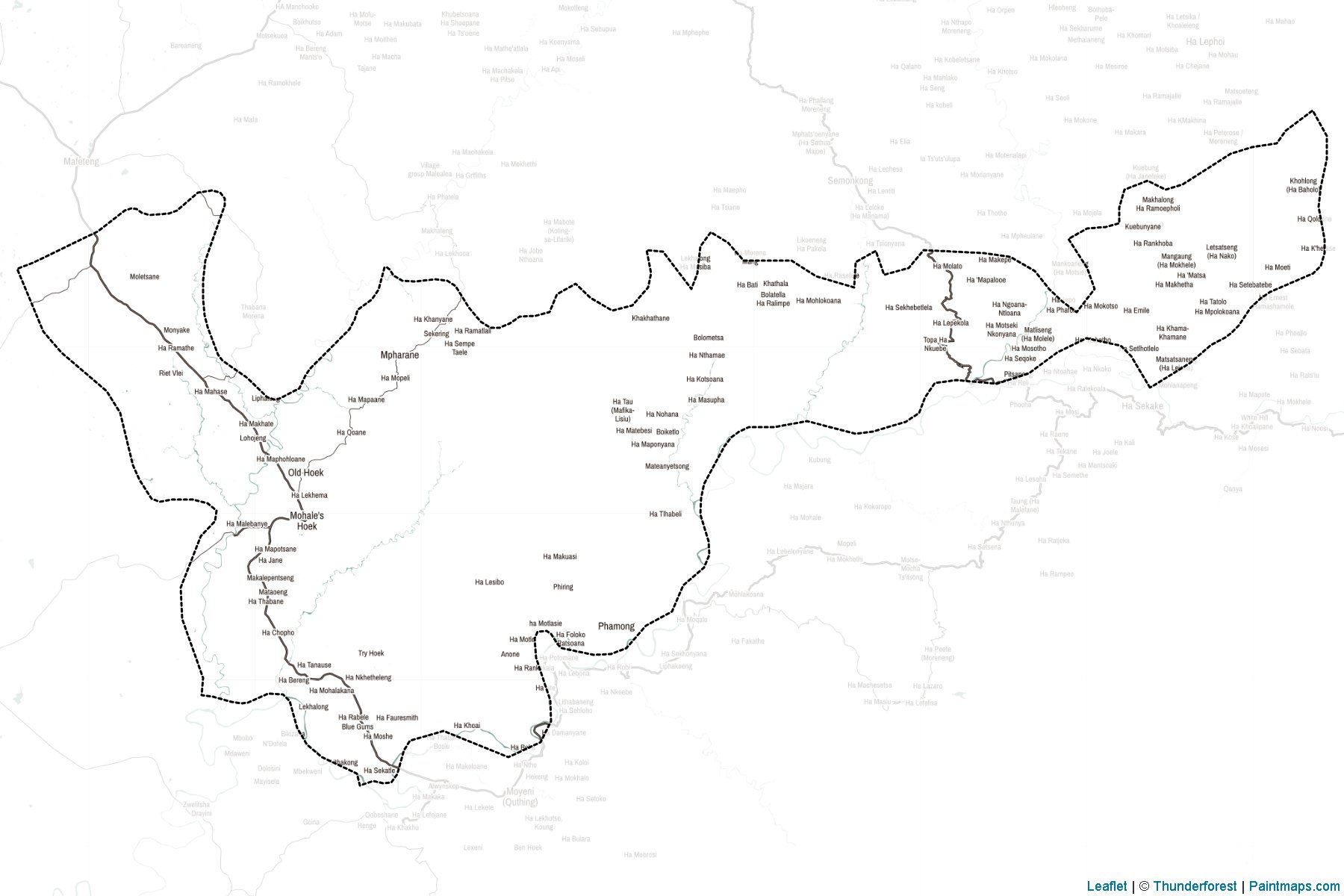 Mohale's Hoek (Lesotho) Map Cropping Samples-2