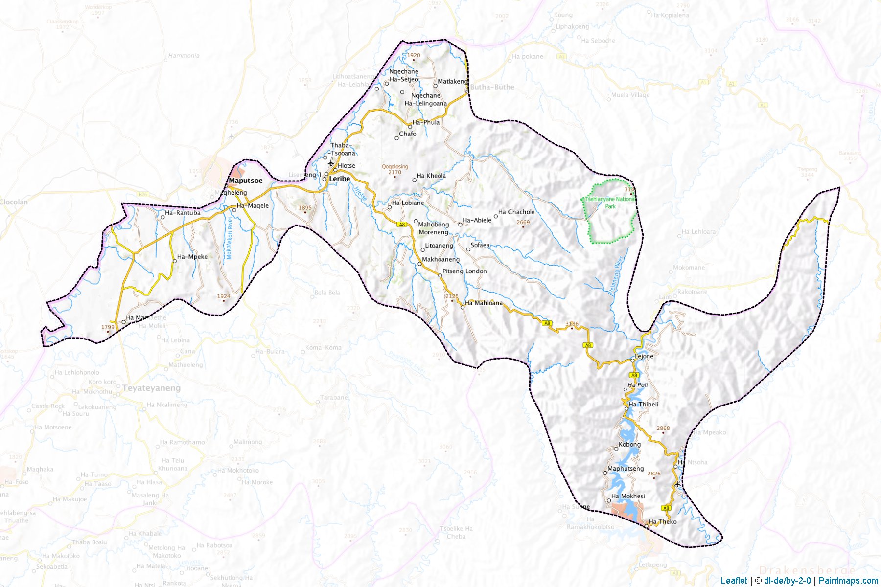 Leribe (Lesotho) Map Cropping Samples-1