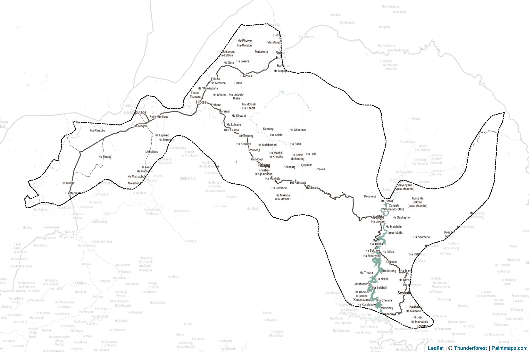 Leribe (Lesotho) Map Cropping Samples-2