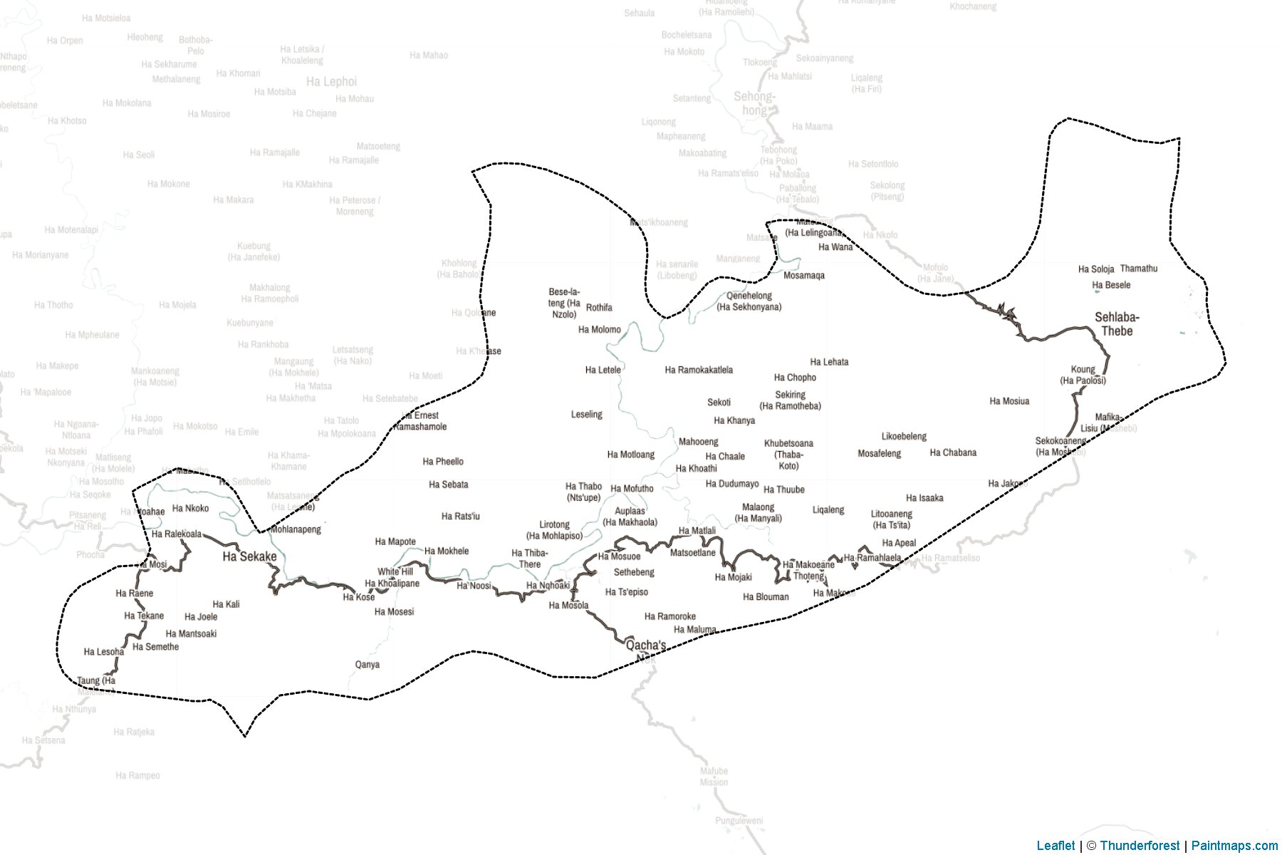 Qacha's Nek (Lesotho) Map Cropping Samples-2