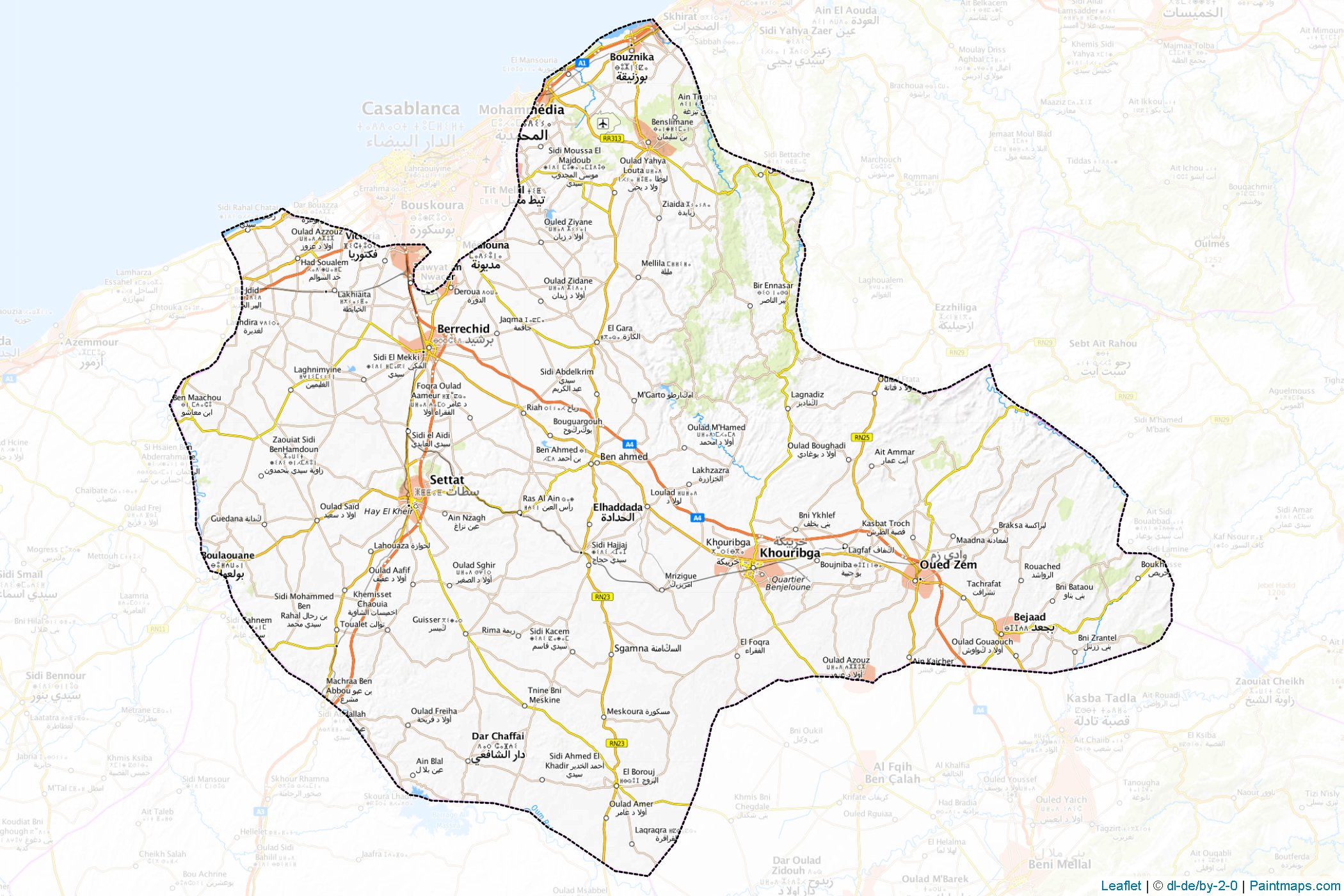 Chaouia - Ouardigha (Morocco) Map Cropping Samples-1