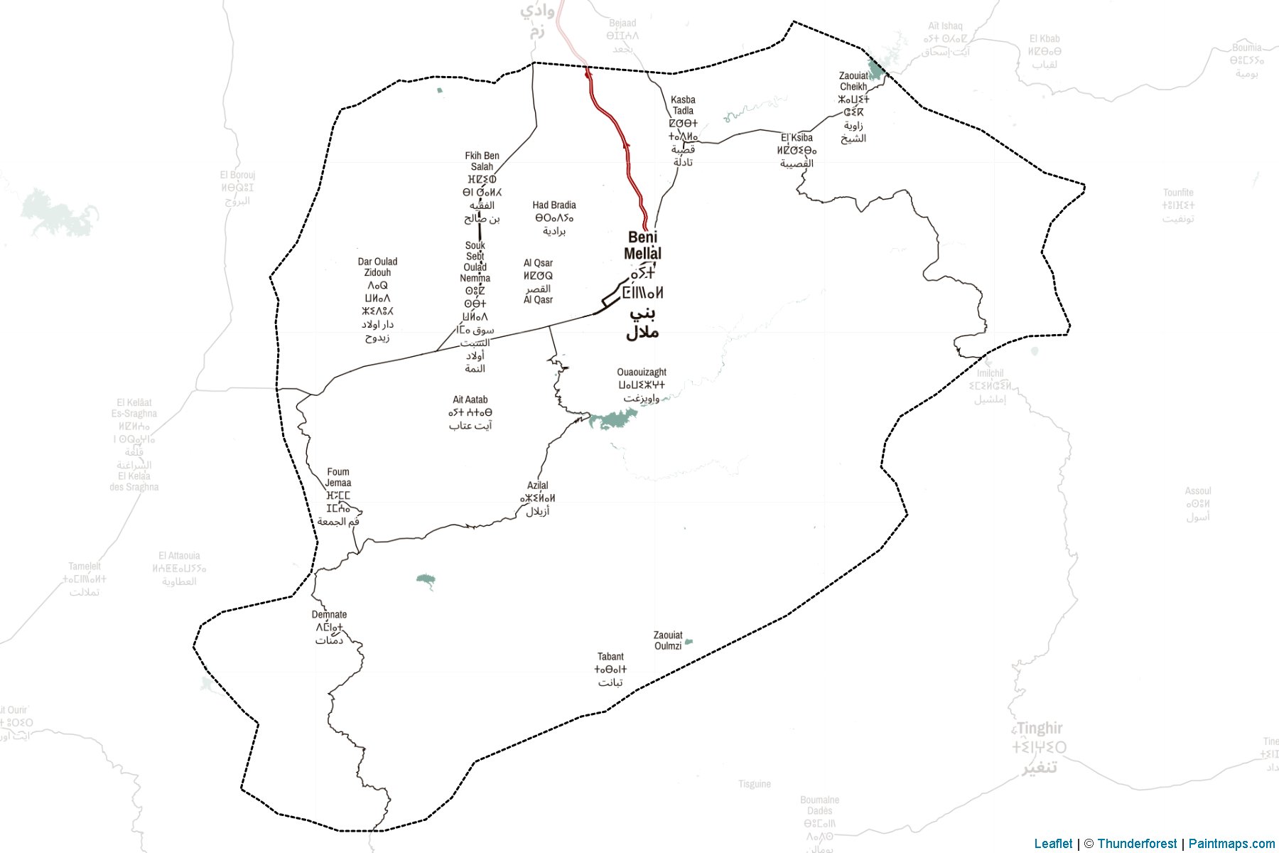 Tadla - Azilal (Morocco) Map Cropping Samples-2