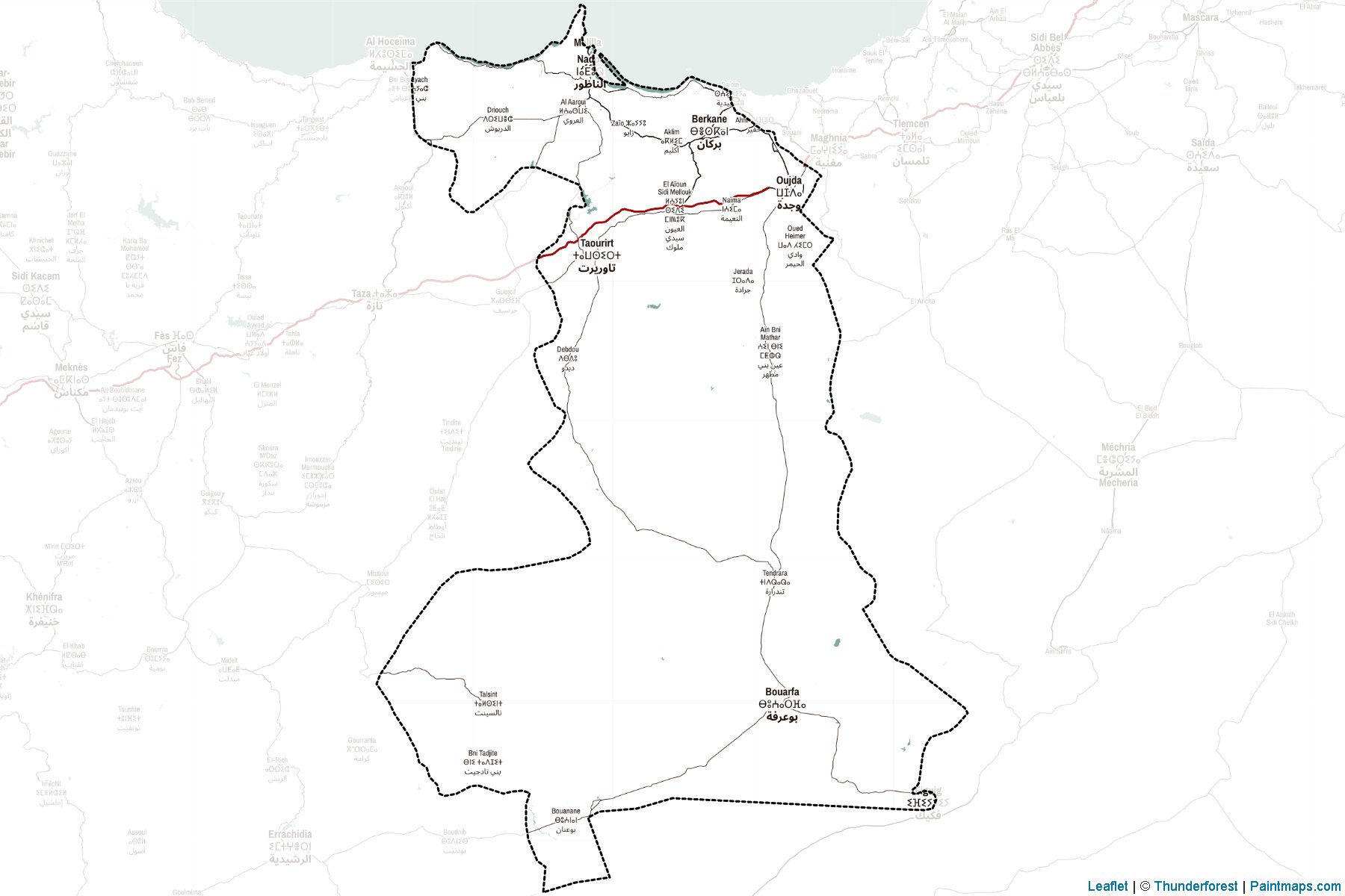 Oriental (Morocco) Map Cropping Samples-2