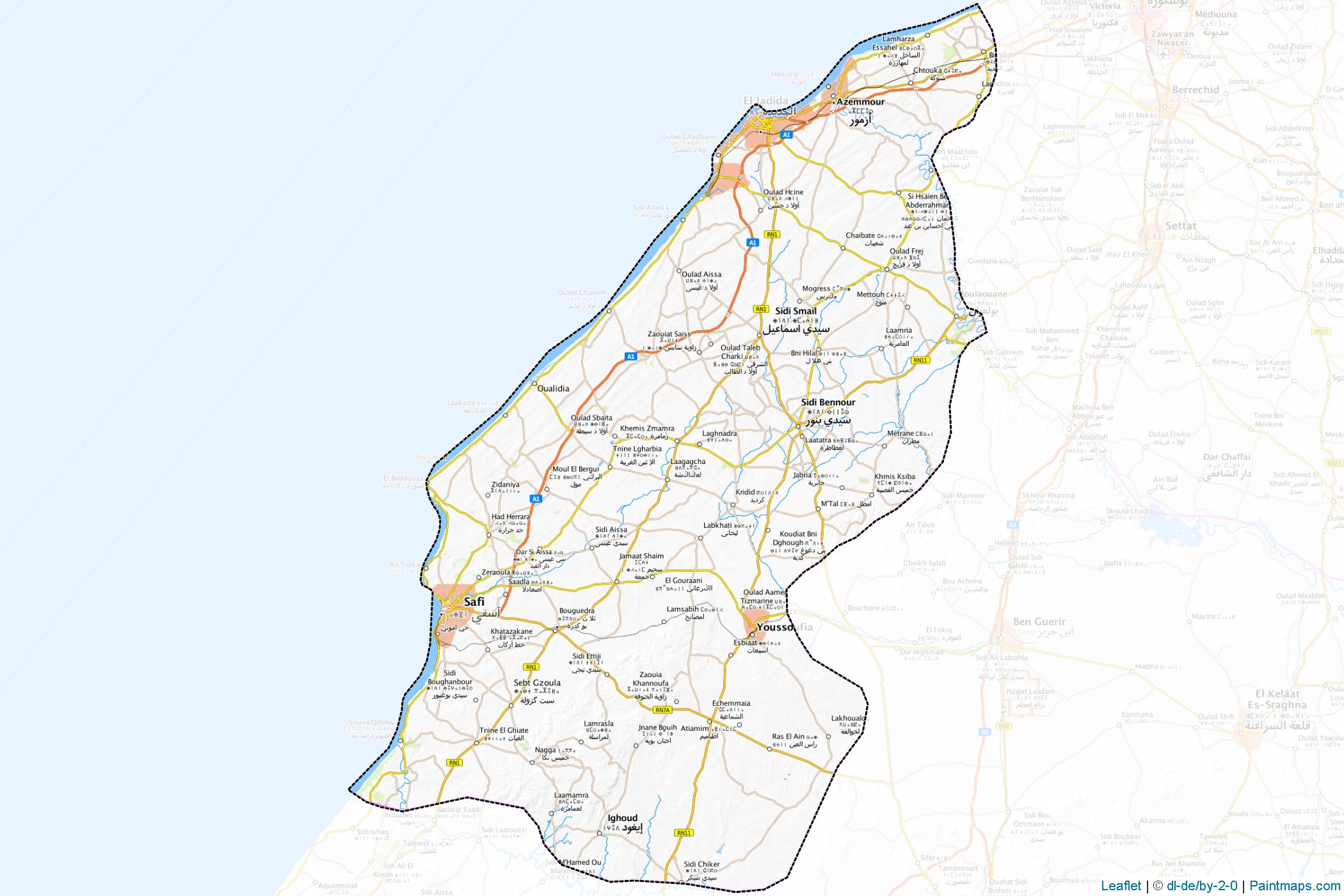 Doukkala - Abda (Morocco) Map Cropping Samples-1