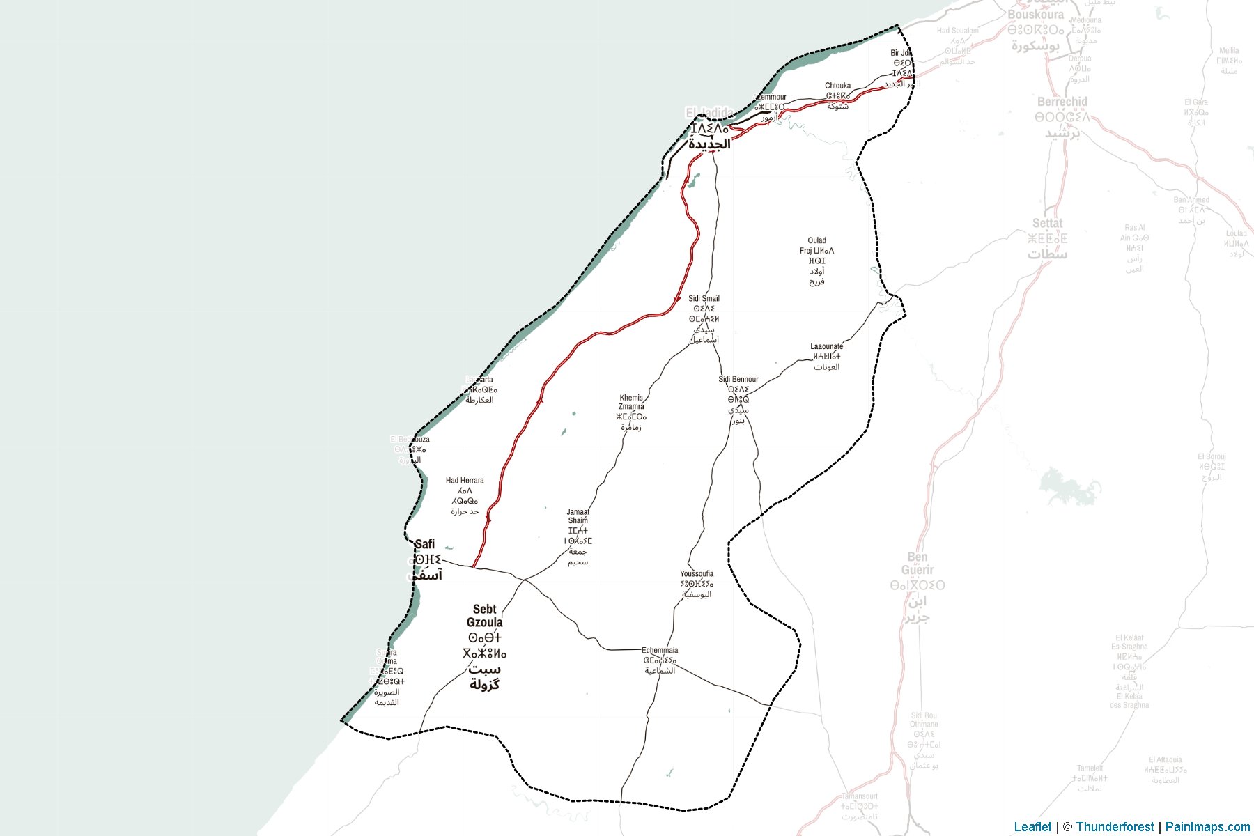 Doukkala - Abda (Morocco) Map Cropping Samples-2