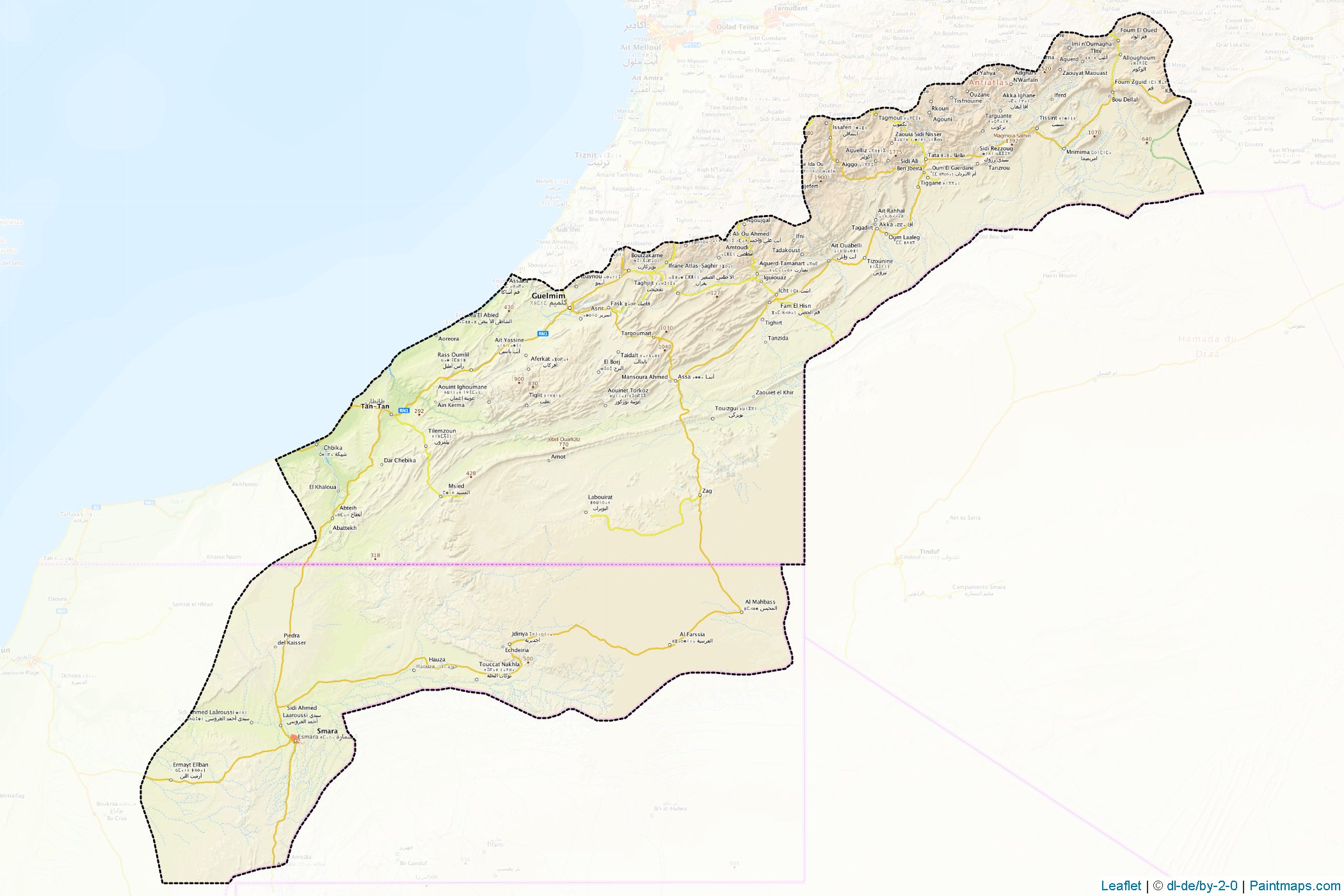 Guelmim - Es-Semara (Morocco) Map Cropping Samples-1