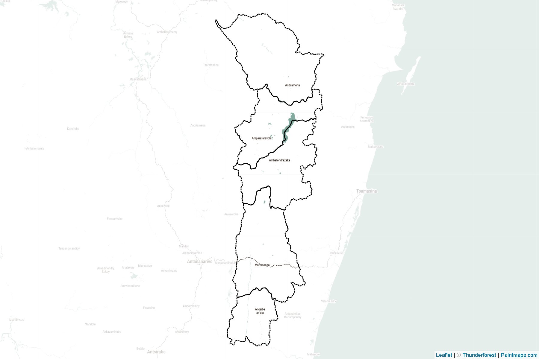 Muestras de recorte de mapas Alaotra-Mangoro (Madagascar)-2