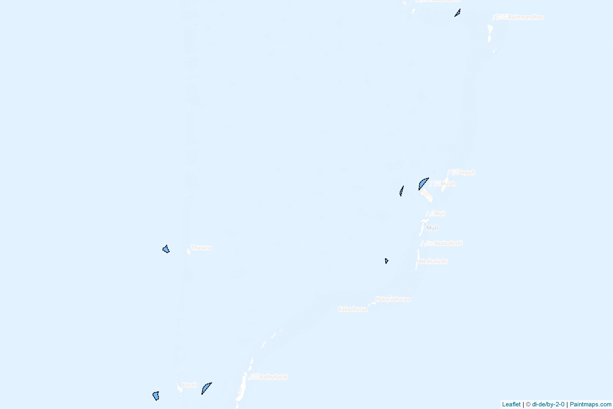 Meemu Atoll (Maldivler) Haritası Örnekleri-1