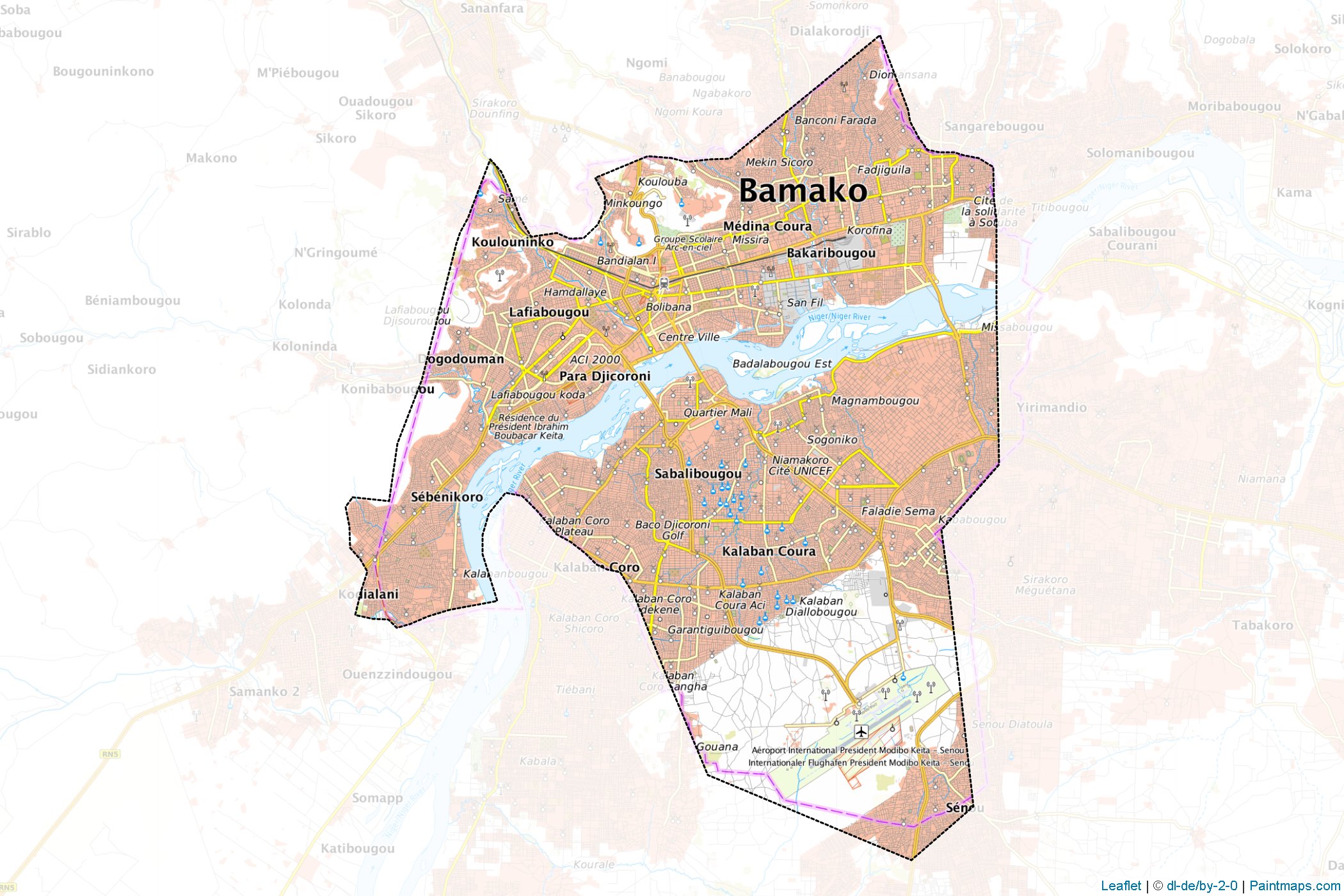 Bamako (Mali) Haritası Örnekleri-1