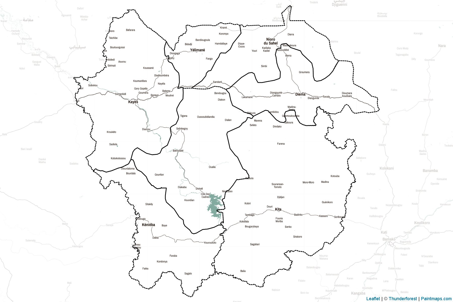 Kayes Bölgesi (Mali) Haritası Örnekleri-2