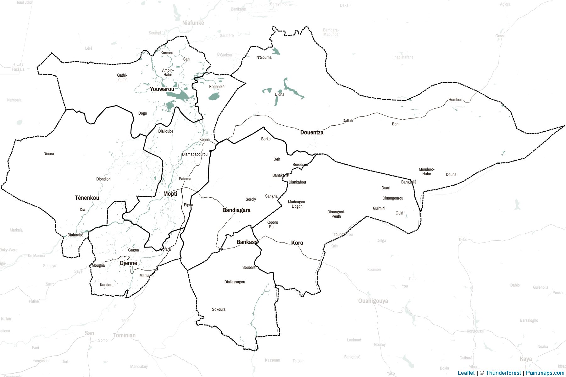 Muestras de recorte de mapas Mopti (Mali)-2