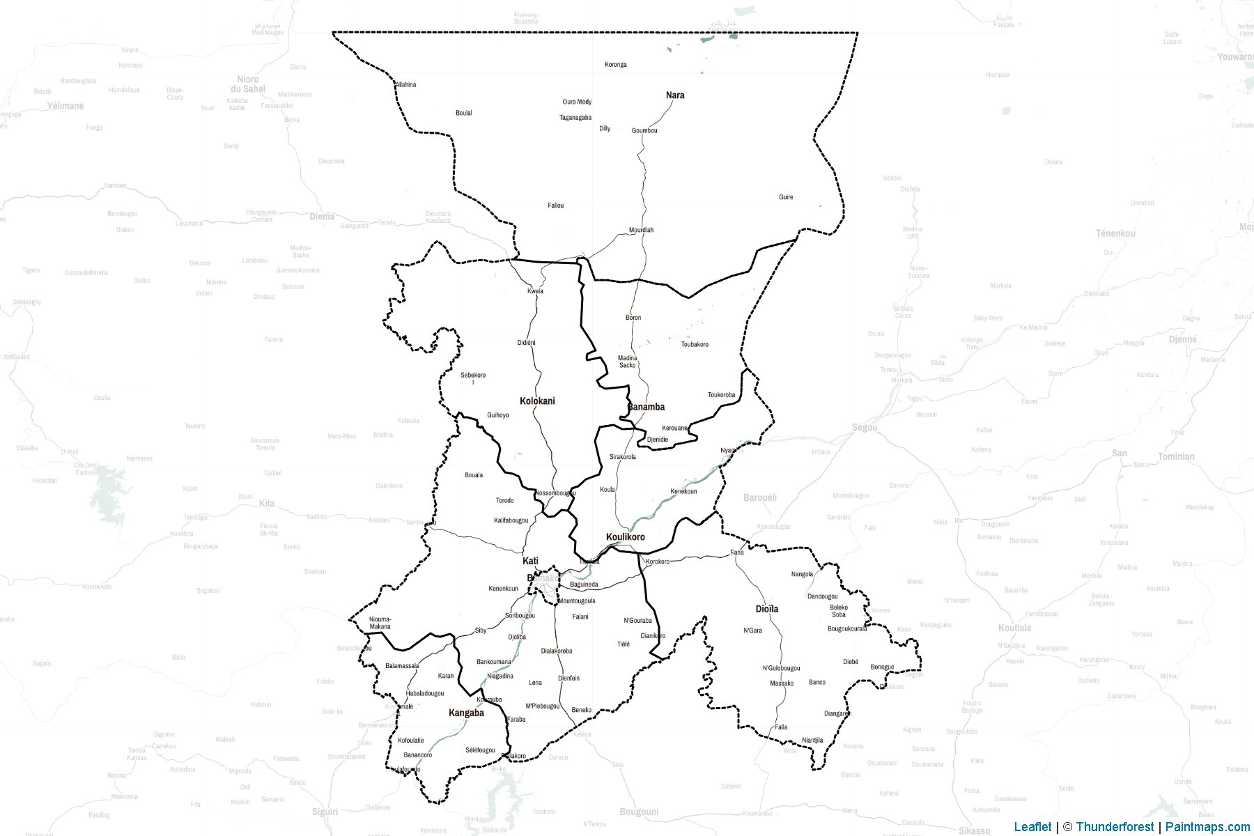 Muestras de recorte de mapas Koulikoro (Mali)-2