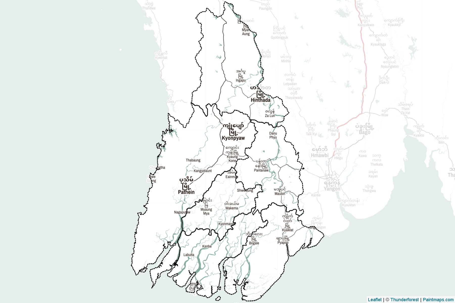 Ayeyarwady (Myanmar) Map Cropping Samples-2